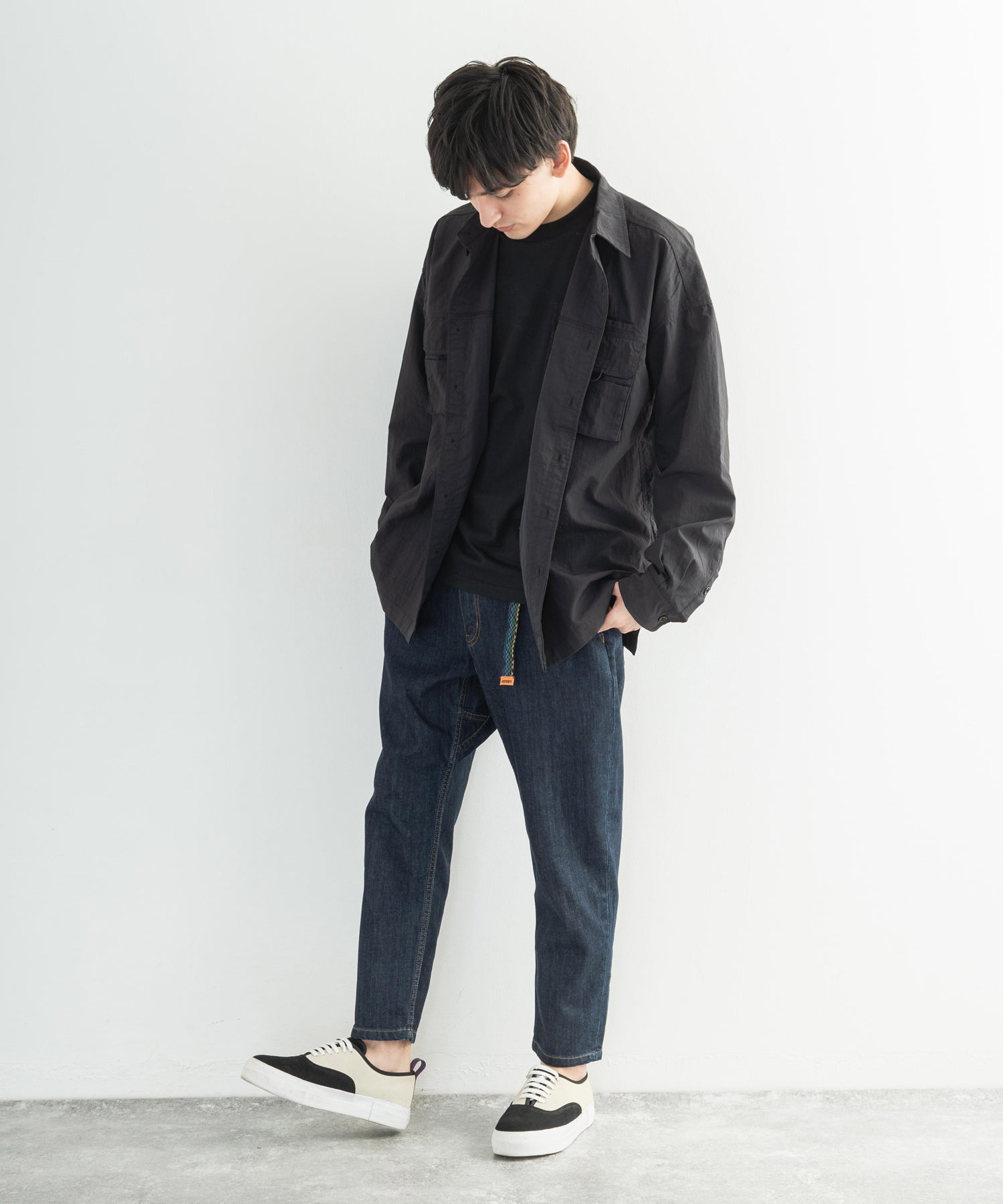 ロッキーモンロー Rocky Monroe クライミングパンツ メンズ テーパード デニム ストレッチ ジーンズ ジーパン イージー 9分丈 アンクル ナロー ライクラ アウトドア キャンプ スポーツ K