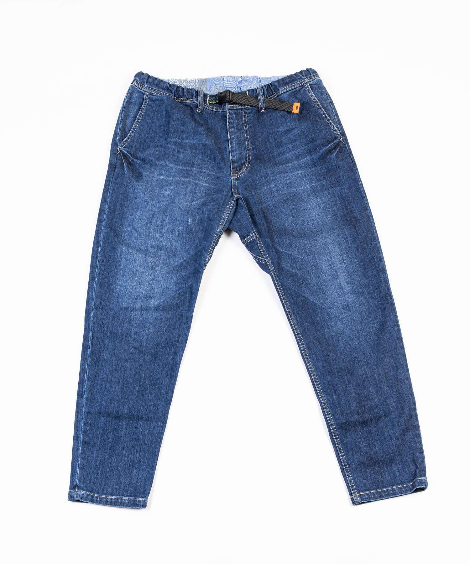 ロッキーモンロー Rocky Monroe クライミングパンツ メンズ テーパード デニム ストレッチ ジーンズ ジーパン イージー 9分丈 アンクル ナロー ライクラ アウトドア キャンプ スポーツ K