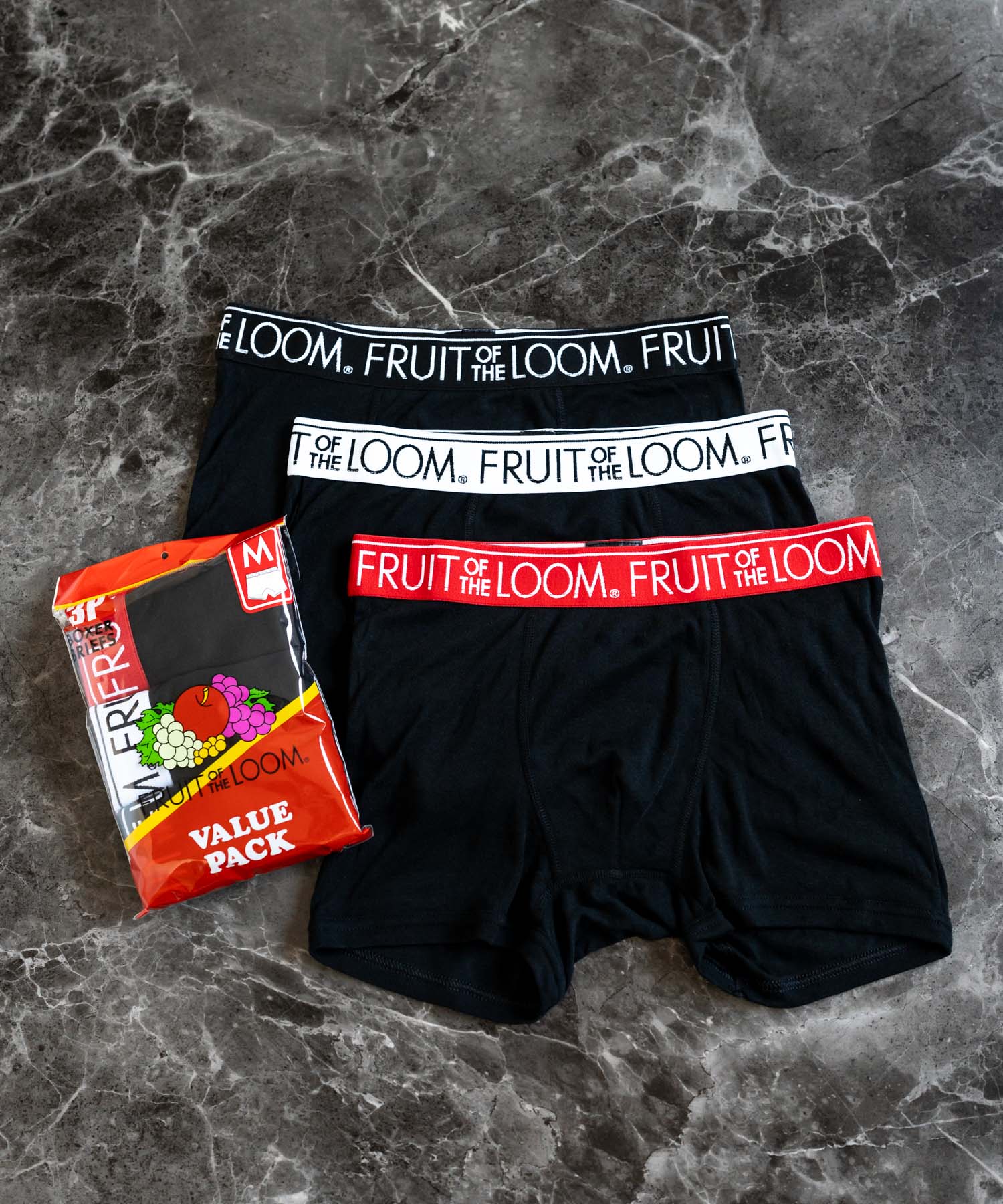 Rocky Monroe Boxer Pants Men's Underwear 3P Set Inner Low Rise Men's Underwear Logo Gift FRUIT OF THE LOOM 14214 [Non-returnable item]
