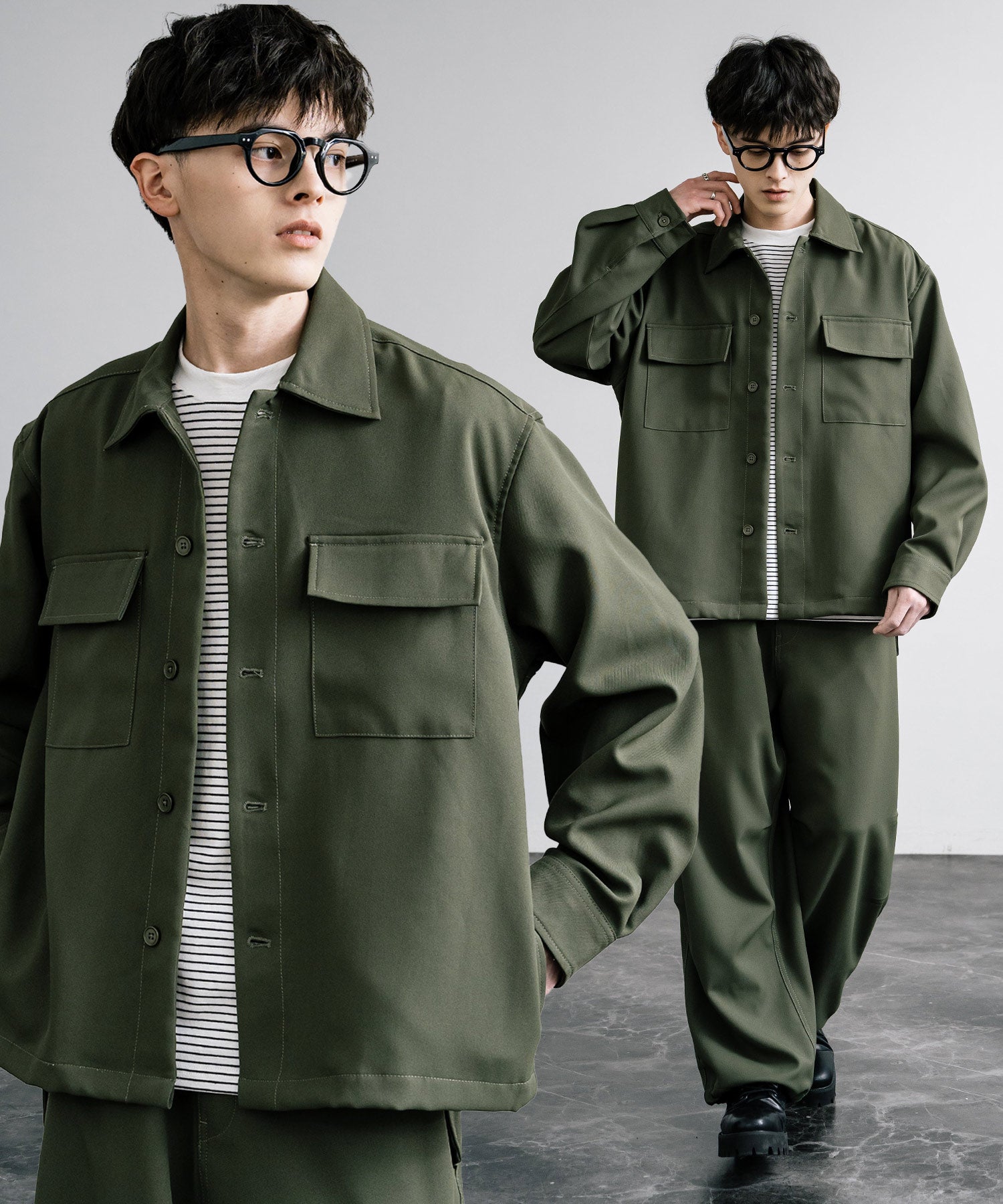 Rocky Monroe Setup CPO Jacket Parachute Pants Men's Coveralls Wide Pants Easy Light Outer Relaxed Oversized Plain 14303