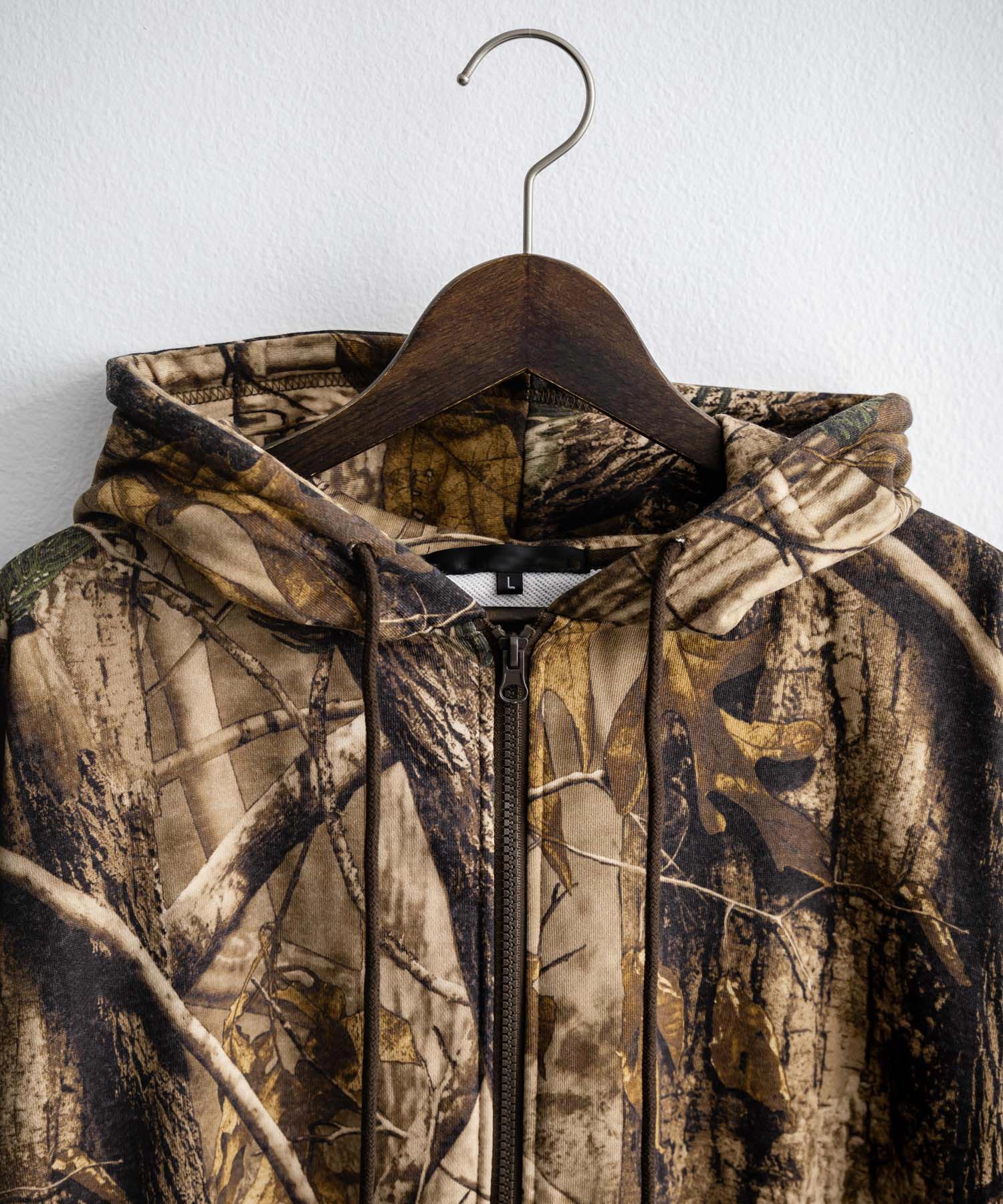 Rocky Monroe Hoodie Full Zip Back Fabric Men Women All-Over Pattern Real Tree Camo Oversized Big Silhouette Relaxed Casual Street 14326