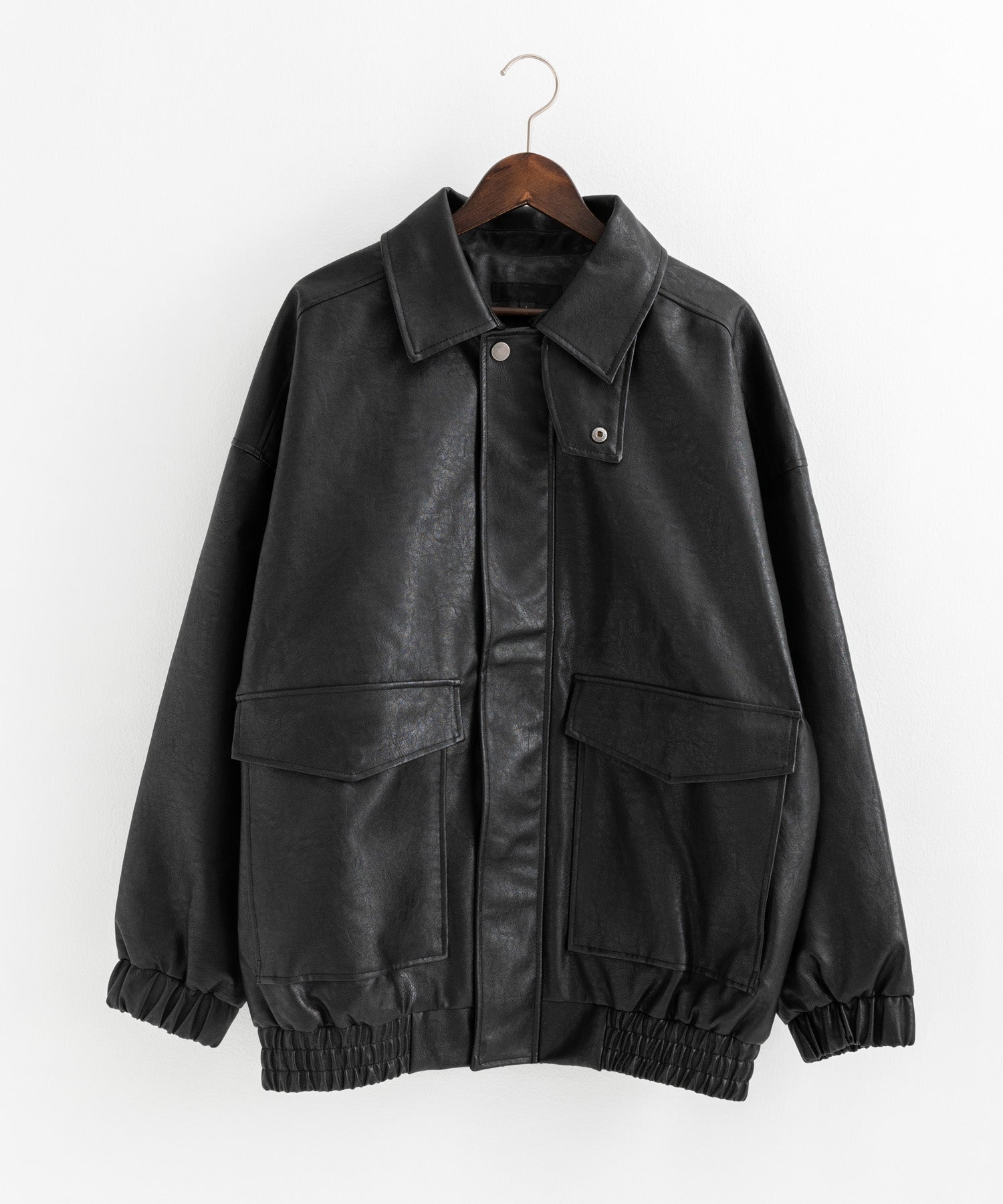 ロッキーモンロー Rocky Monroe ブルゾン フライトジャケット メンズ レディース ライダース アウター ミリタリー A-2 合成皮革 PU オーバーサイズ ゆったり モード 韓国 14344