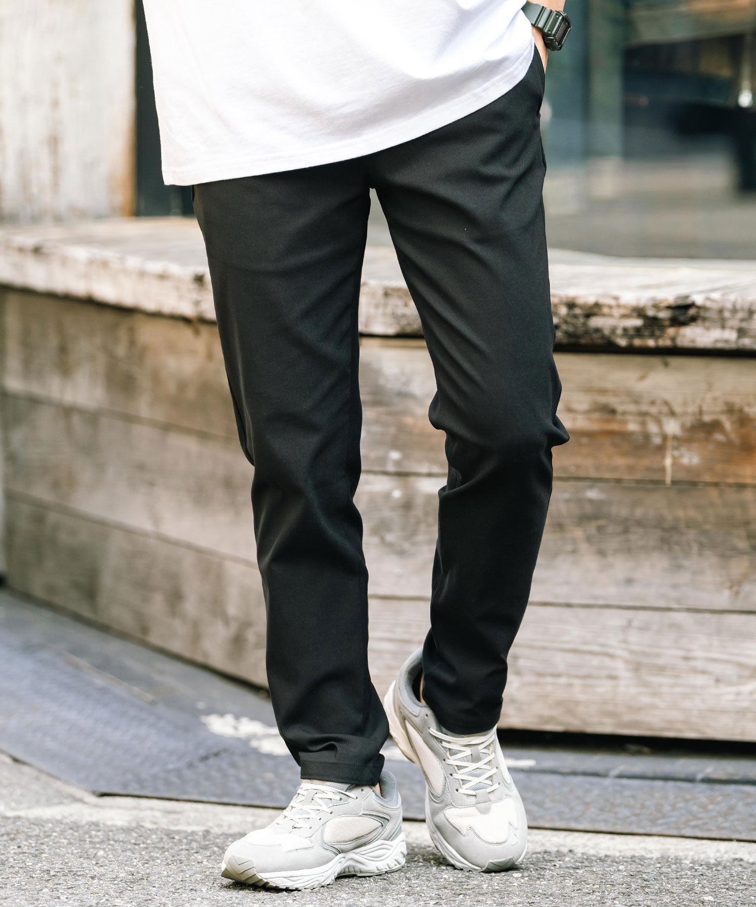 Rocky Monroe Contact Cool Easy Pants Stretch Multifunctional Men's Plain Relaxed Tapered Refreshing Cool Lightweight UV Cut Anti-Pilling Easy Care 14186