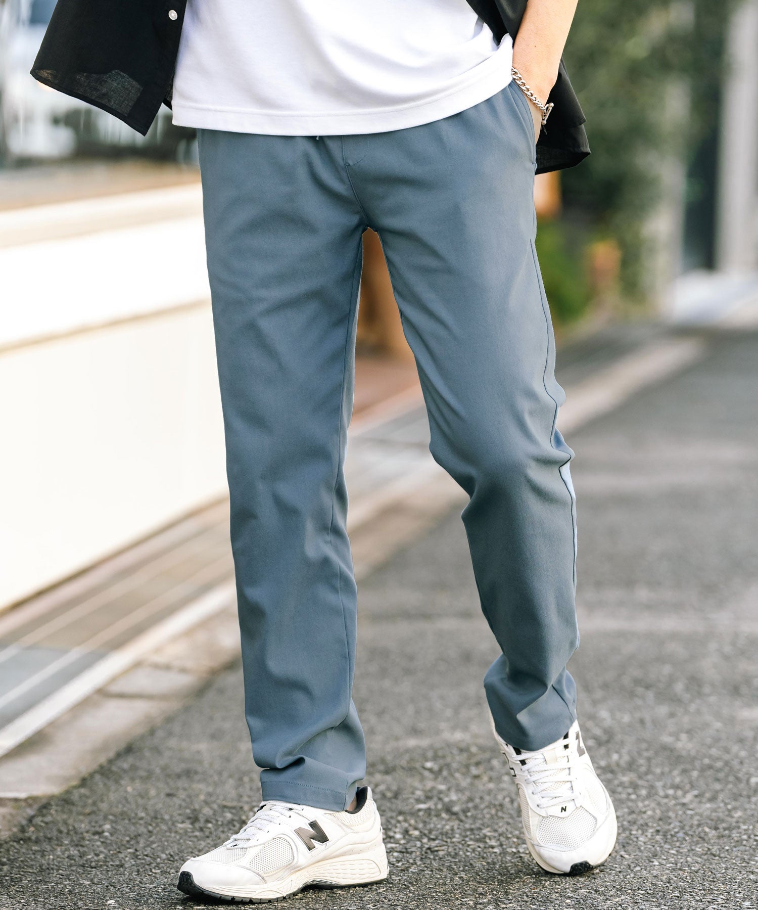 Rocky Monroe Contact Cool Easy Pants Stretch Multifunctional Men's Plain Relaxed Tapered Refreshing Cool Lightweight UV Cut Anti-Pilling Easy Care 14186
