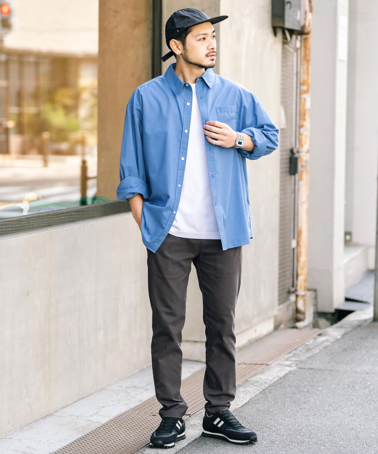 Rocky Monroe Contact Cool Easy Pants Stretch Multifunctional Men's Plain Relaxed Tapered Refreshing Cool Lightweight UV Cut Anti-Pilling Easy Care 14186