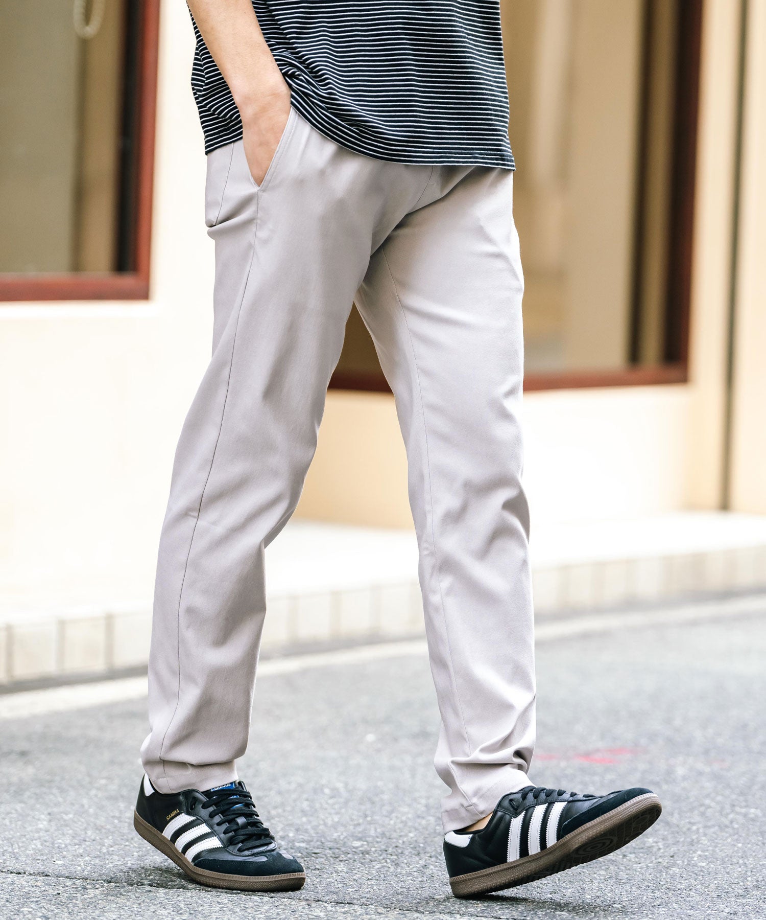 Rocky Monroe Contact Cool Easy Pants Stretch Multifunctional Men's Plain Relaxed Tapered Refreshing Cool Lightweight UV Cut Anti-Pilling Easy Care 14186