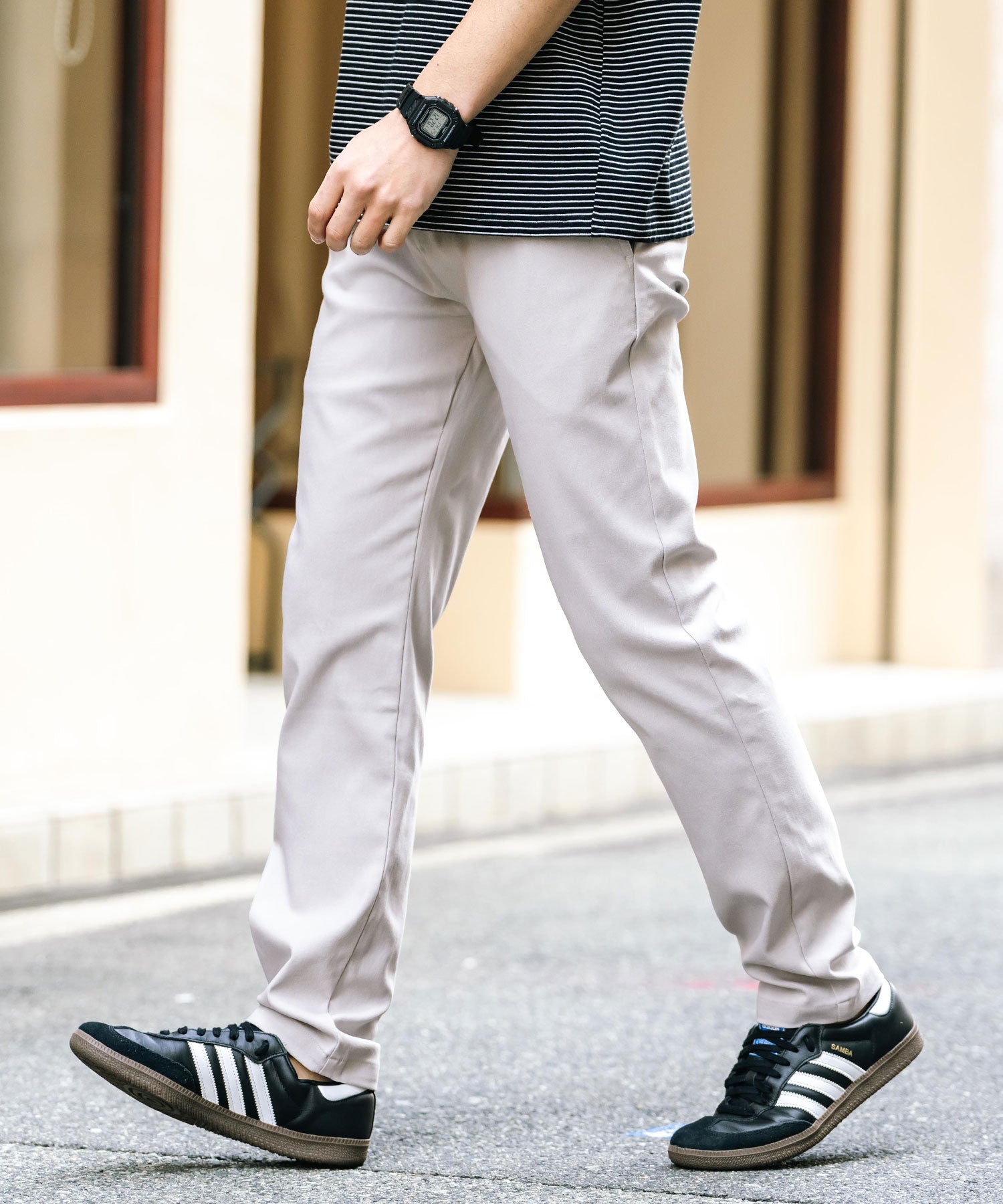 Rocky Monroe Contact Cool Easy Pants Stretch Multifunctional Men's Plain Relaxed Tapered Refreshing Cool Lightweight UV Cut Anti-Pilling Easy Care 14186