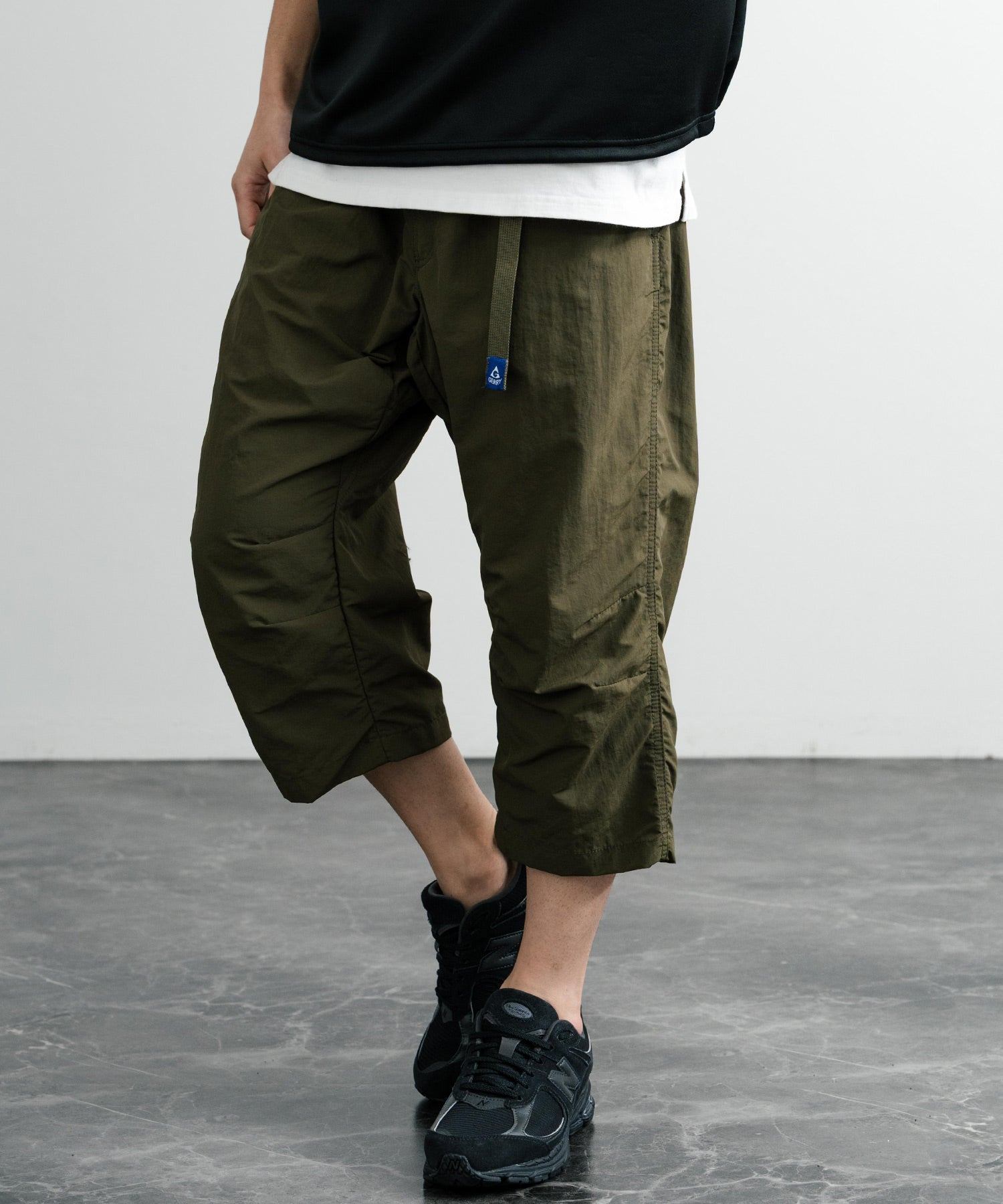 ロッキーモンロー Rocky Monroe 接触冷感 GERRY ジェリー クライミングパンツ アンクル メンズ レディース イージー 無地 リラックス ゆったり ロゴ ワンポイント 14540 （41.オリーブ） 41.オリーブ