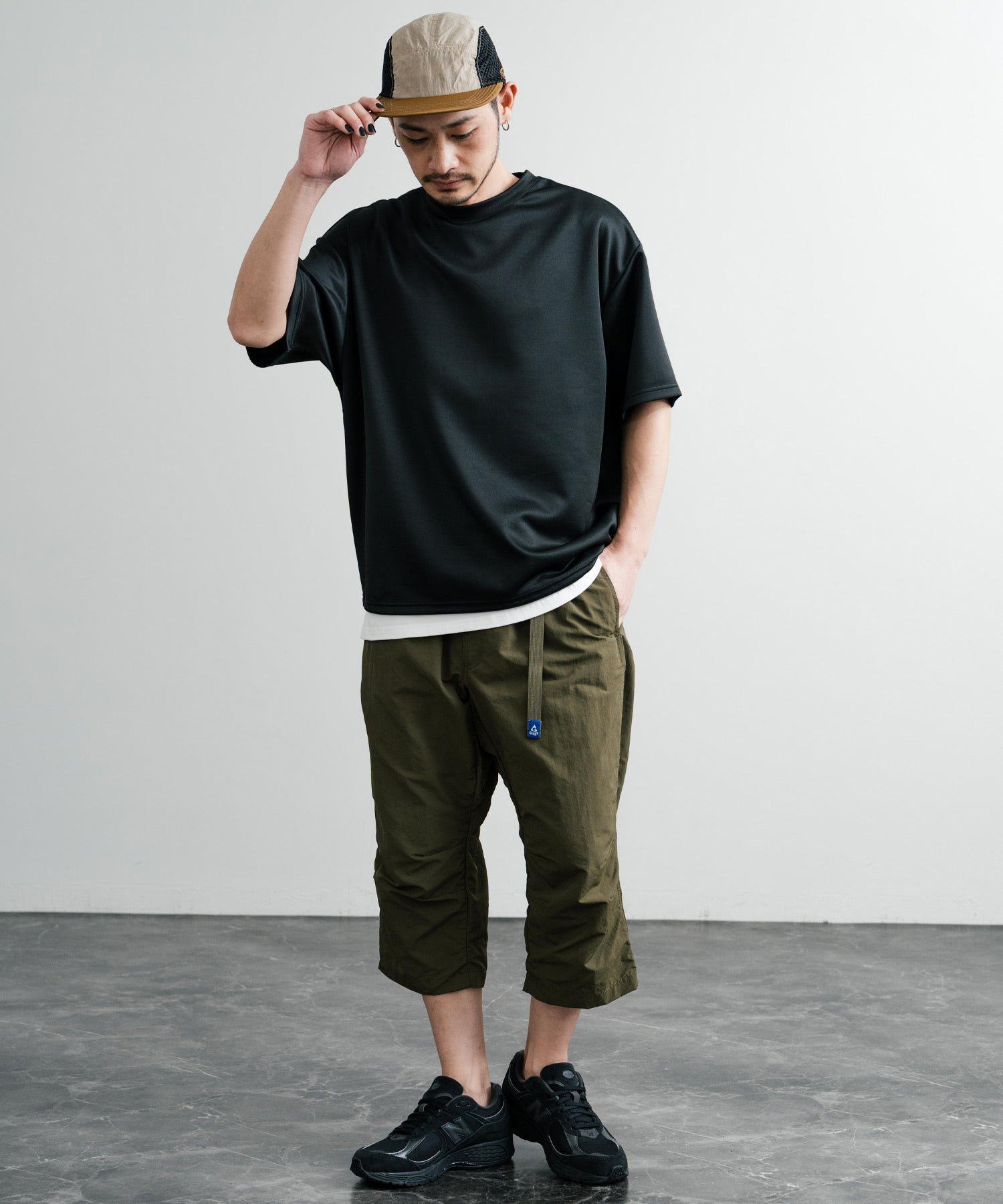 ロッキーモンロー Rocky Monroe 接触冷感 GERRY ジェリー クライミングパンツ アンクル メンズ レディース イージー 無地 リラックス ゆったり ロゴ ワンポイント 14540 （41.オリーブ） 41.オリーブ