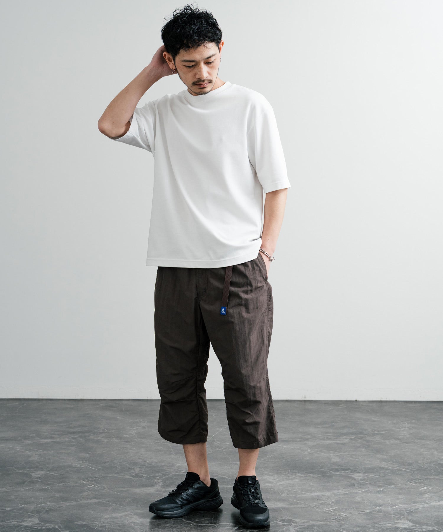 ロッキーモンロー Rocky Monroe 接触冷感 GERRY ジェリー クライミングパンツ アンクル メンズ レディース イージー 無地 リラックス ゆったり ロゴ ワンポイント 14540 （41.オリーブ） 41.オリーブ