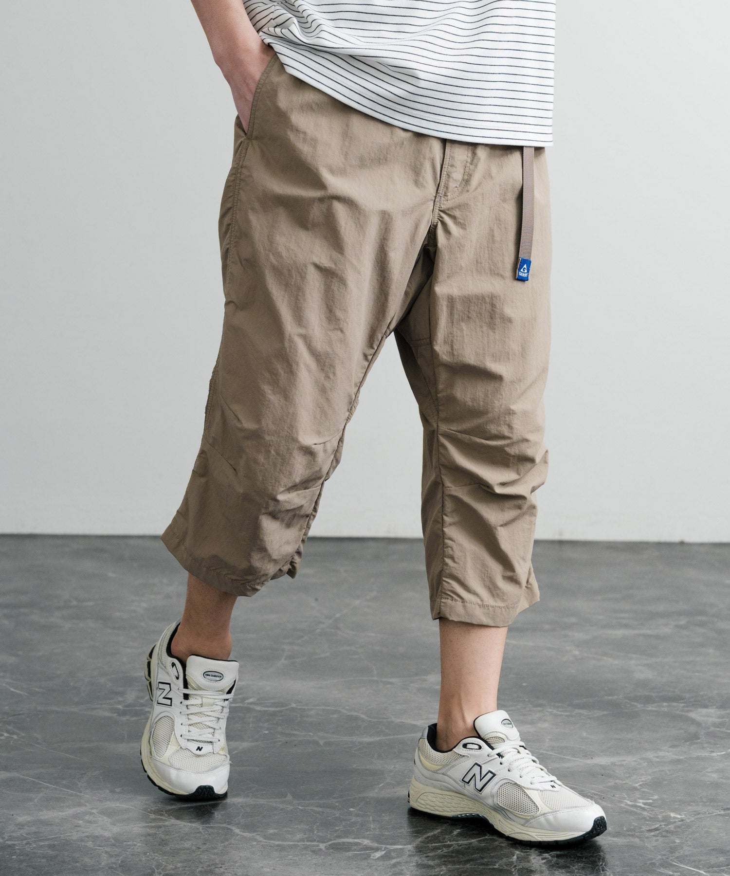 ロッキーモンロー Rocky Monroe 接触冷感 GERRY ジェリー クライミングパンツ アンクル メンズ レディース イージー 無地 リラックス ゆったり ロゴ ワンポイント 14540 （41.オリーブ） 41.オリーブ