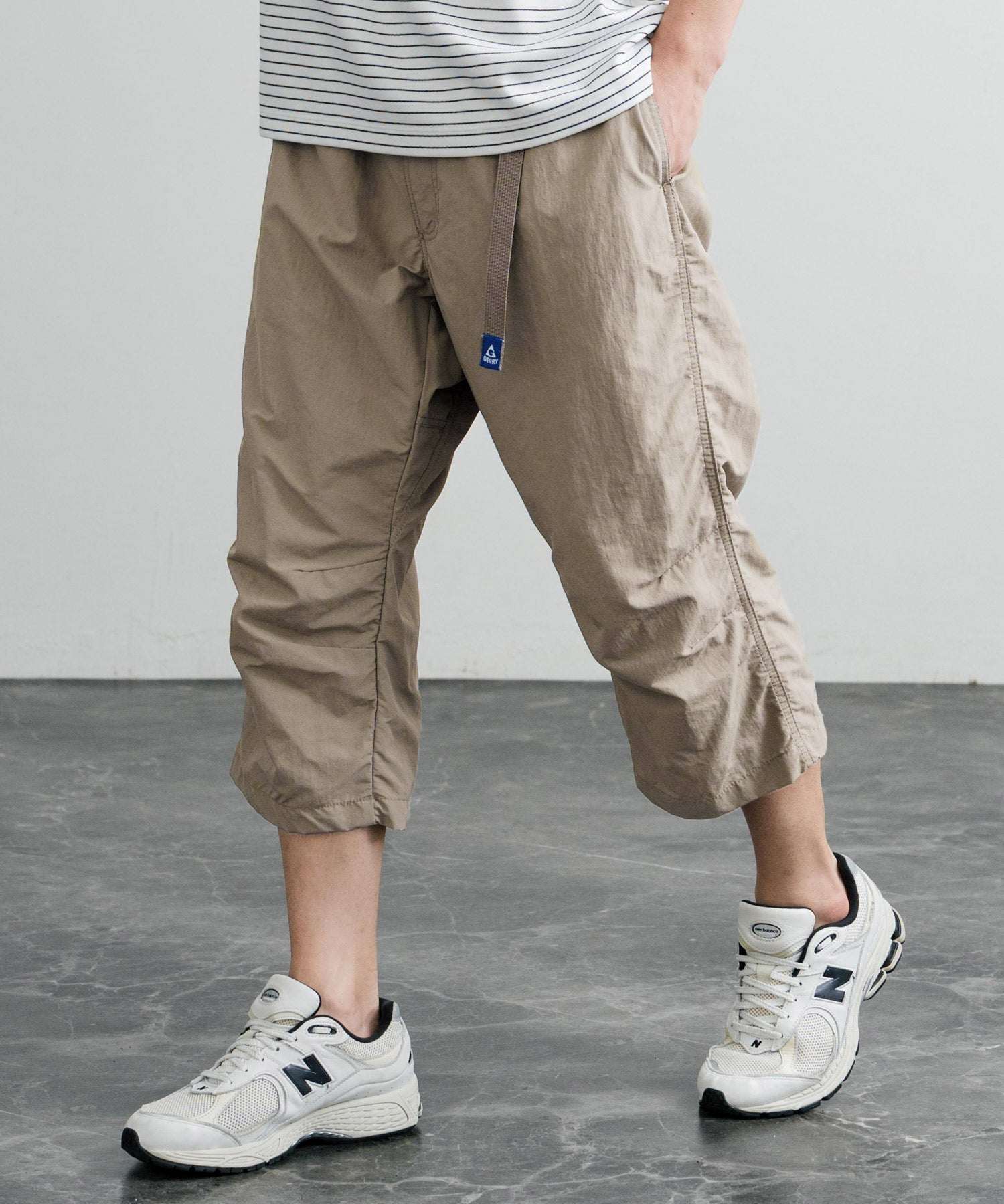 ロッキーモンロー Rocky Monroe 接触冷感 GERRY ジェリー クライミングパンツ アンクル メンズ レディース イージー 無地 リラックス ゆったり ロゴ ワンポイント 14540 （95.ベージュ） 95.ベージュ