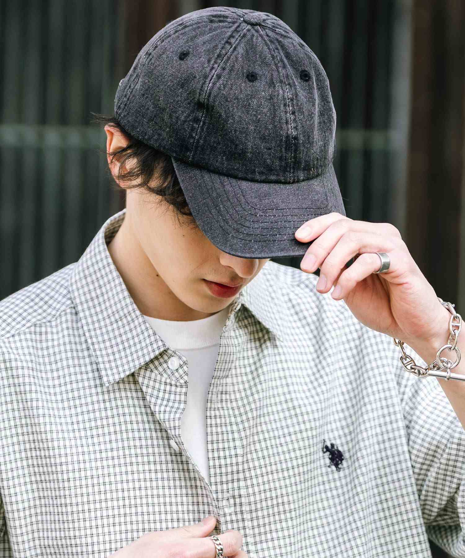 ロッキーモンロー Rocky Monroe NEWHATTAN ニューハッタン ベースボールキャップ デニム メンズ レディース ローキャップ 帽子 日よけ 熱中症対策 無地 ヴィンテージ 14562 （ライトブルー） ライトブルー