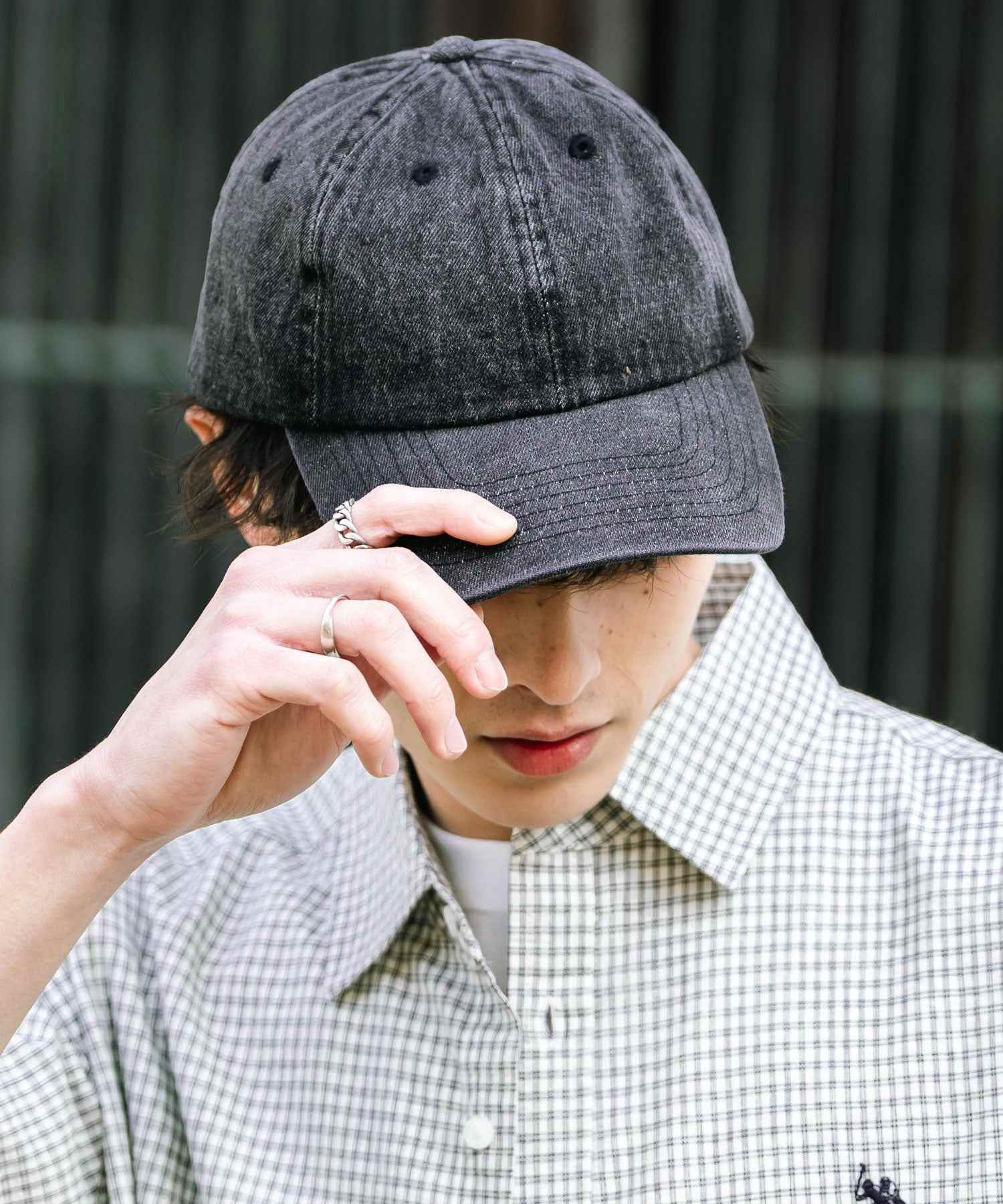 ロッキーモンロー Rocky Monroe NEWHATTAN ニューハッタン ベースボールキャップ デニム メンズ レディース ローキャップ 帽子 日よけ 熱中症対策 無地 ヴィンテージ 14562 （ブラックA） ブラックA