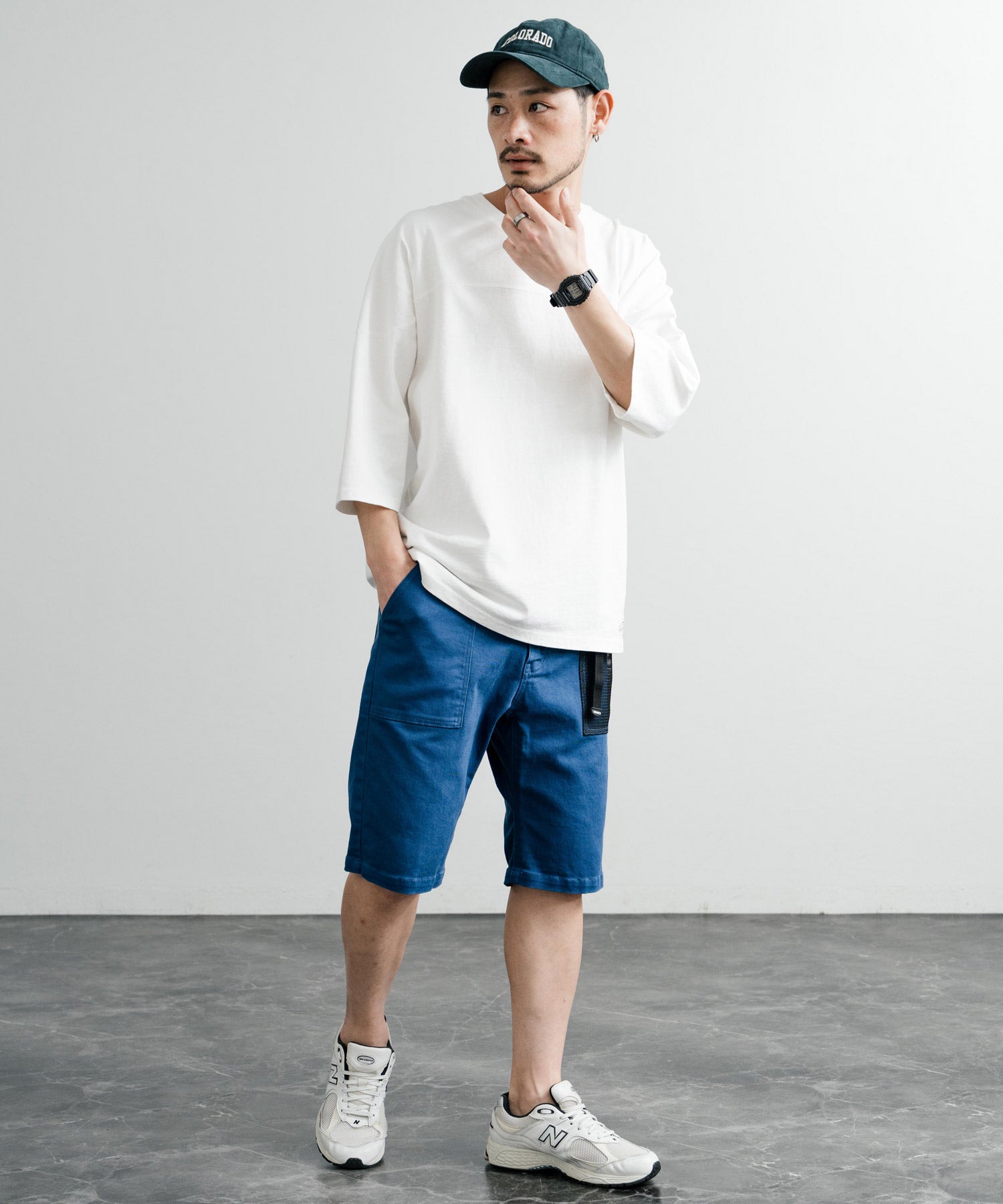 ロッキーモンロー Rocky Monroe ハーフパンツ クライミング ベイカー ショーツ メンズ ショートパンツ 短パン 膝丈 イージー ワイド 無地 KRIFF MAYER 2444000 14580 （68.オリーブ） 68.オリーブ