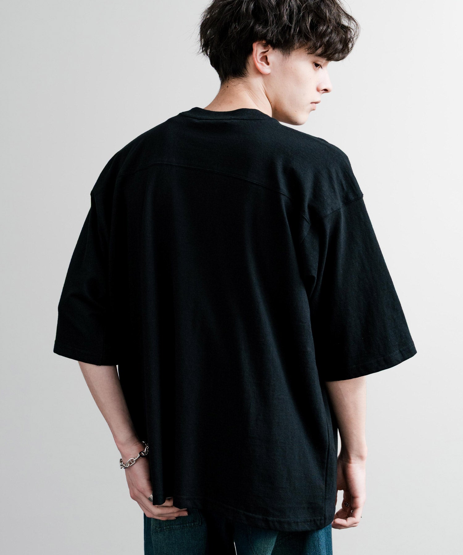 ロッキーモンロー Rocky Monroe フットボールTシャツ 半袖 無地 メンズ カットソー ラフィー天竺 5.5オンス 日本製 Upscape Audience AUD6644 14725 （杢グレー） 杢グレー
