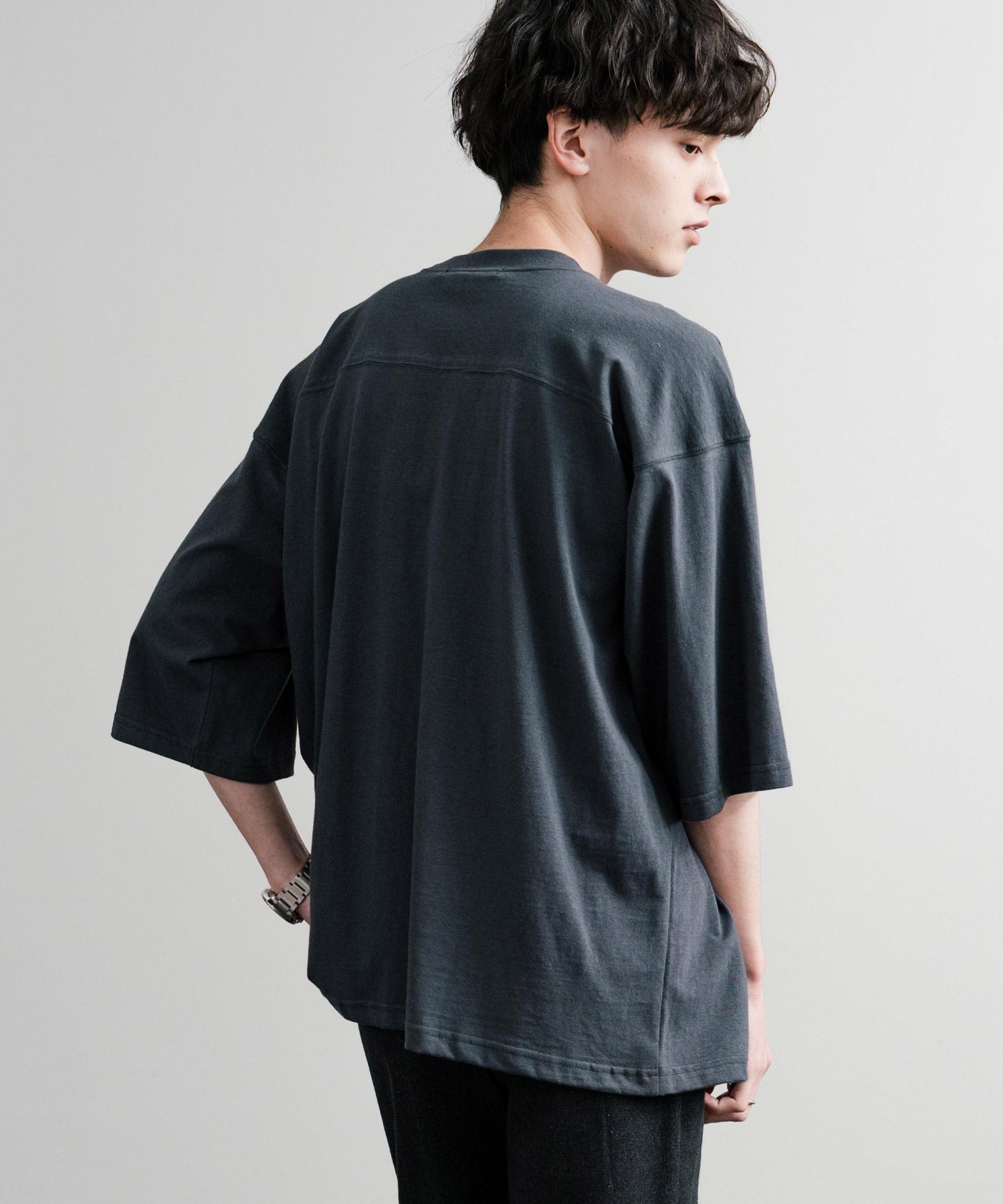 ロッキーモンロー Rocky Monroe フットボールTシャツ 半袖 無地 メンズ カットソー ラフィー天竺 5.5オンス 日本製 Upscape Audience AUD6644 14725 （杢グレー） 杢グレー