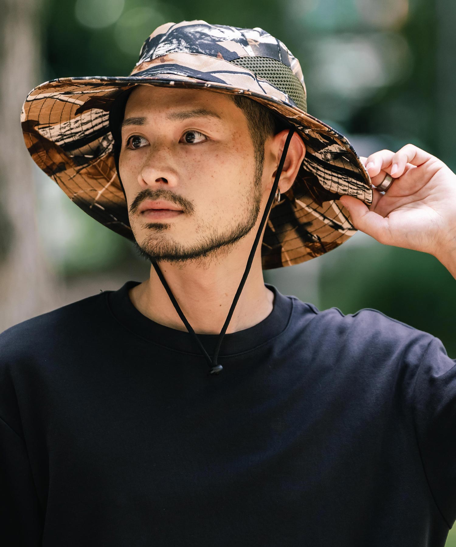 ロッキーモンロー Rocky Monroe サファリハット アドベンチャー リアルツリー メンズ 帽子 あご紐付き 熱中症対策 アウトドア キャンプ 登山 ガーデニング フェス カジュアル 14735 （イエロー） イエロー