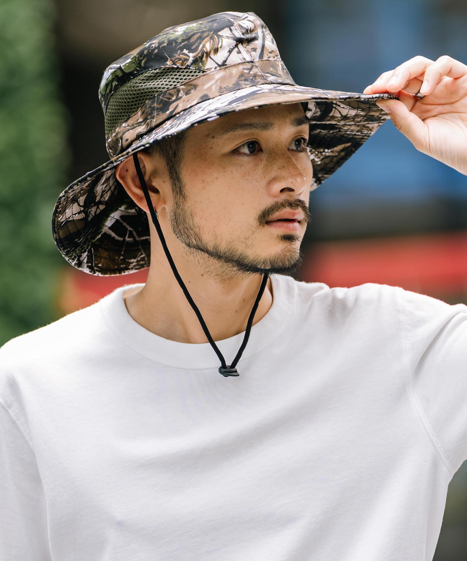 ロッキーモンロー Rocky Monroe サファリハット アドベンチャー リアルツリー メンズ 帽子 あご紐付き 熱中症対策 アウトドア キャンプ 登山 ガーデニング フェス カジュアル 14735 （イエロー） イエロー
