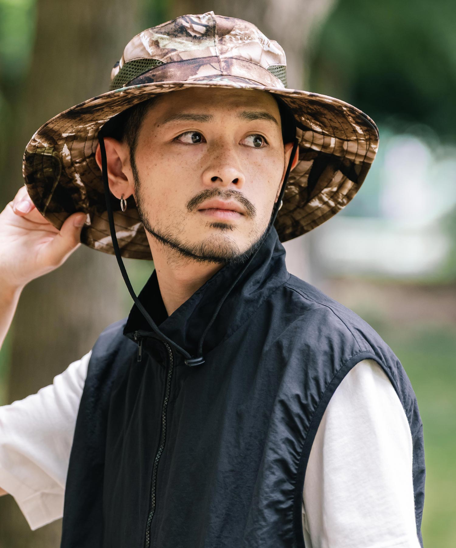 ロッキーモンロー Rocky Monroe サファリハット アドベンチャー リアルツリー メンズ 帽子 あご紐付き 熱中症対策 アウトドア キャンプ 登山 ガーデニング フェス カジュアル 14735 （イエロー） イエロー