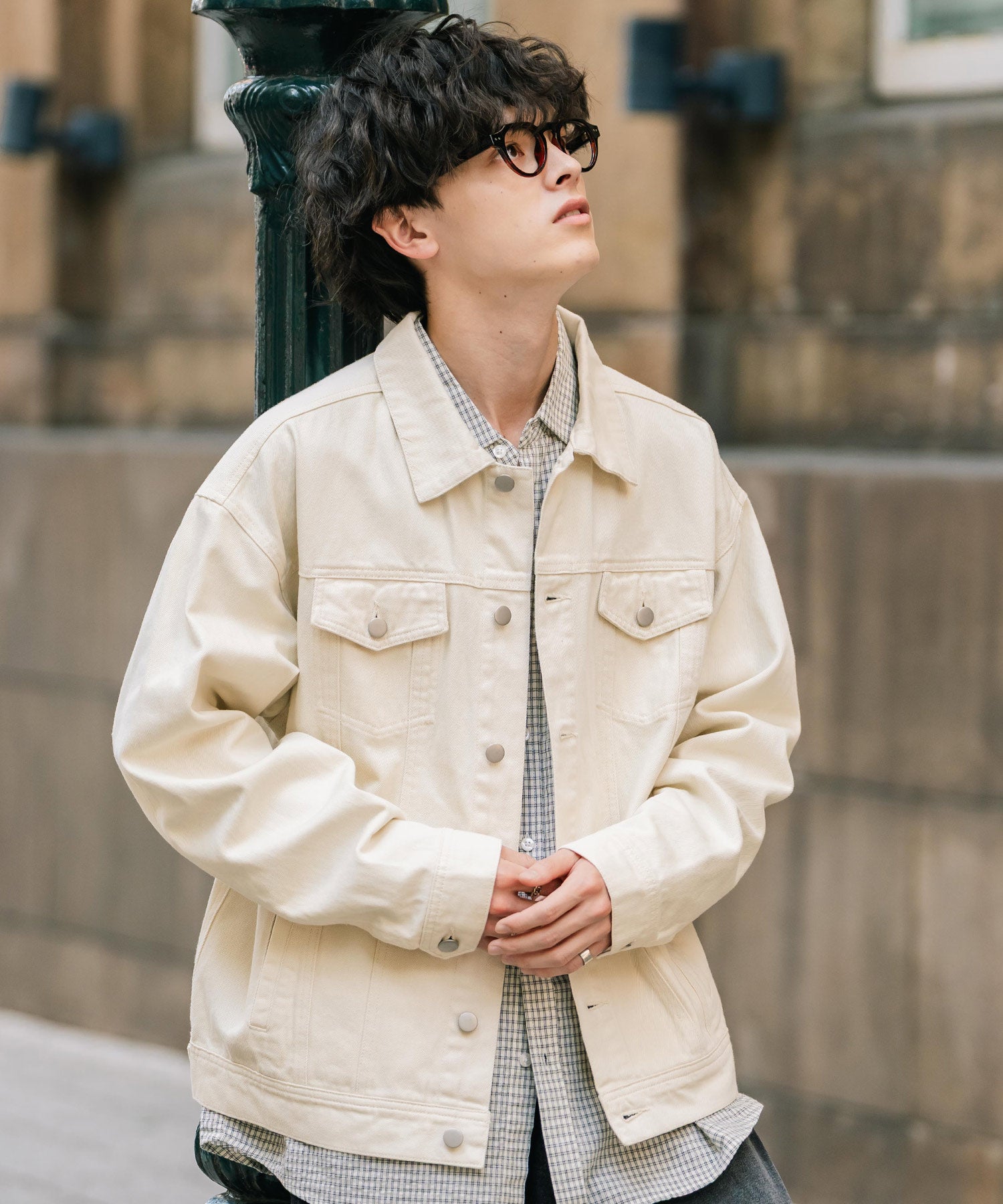 ロッキーモンロー Rocky Monroe デニムジャケット Gジャン 3rdタイプ メンズ ライトアウター オーバーサイズ ケミカルウォッシュ ヴィンテージ カジュアル セットアップ可能 14590 （オフ） オフ