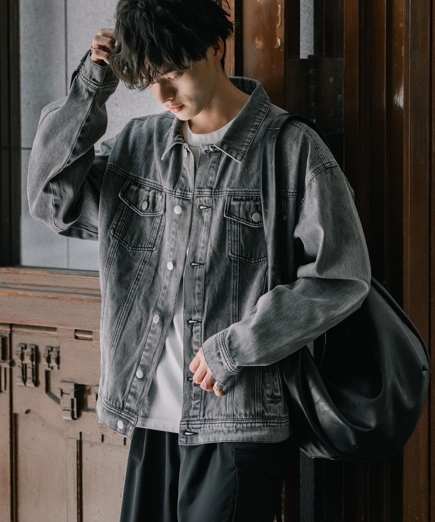 ロッキーモンロー Rocky Monroe デニムジャケット Gジャン 3rdタイプ メンズ ライトアウター オーバーサイズ ケミカルウォッシュ ヴィンテージ カジュアル セットアップ可能 14590 （オフ） オフ
