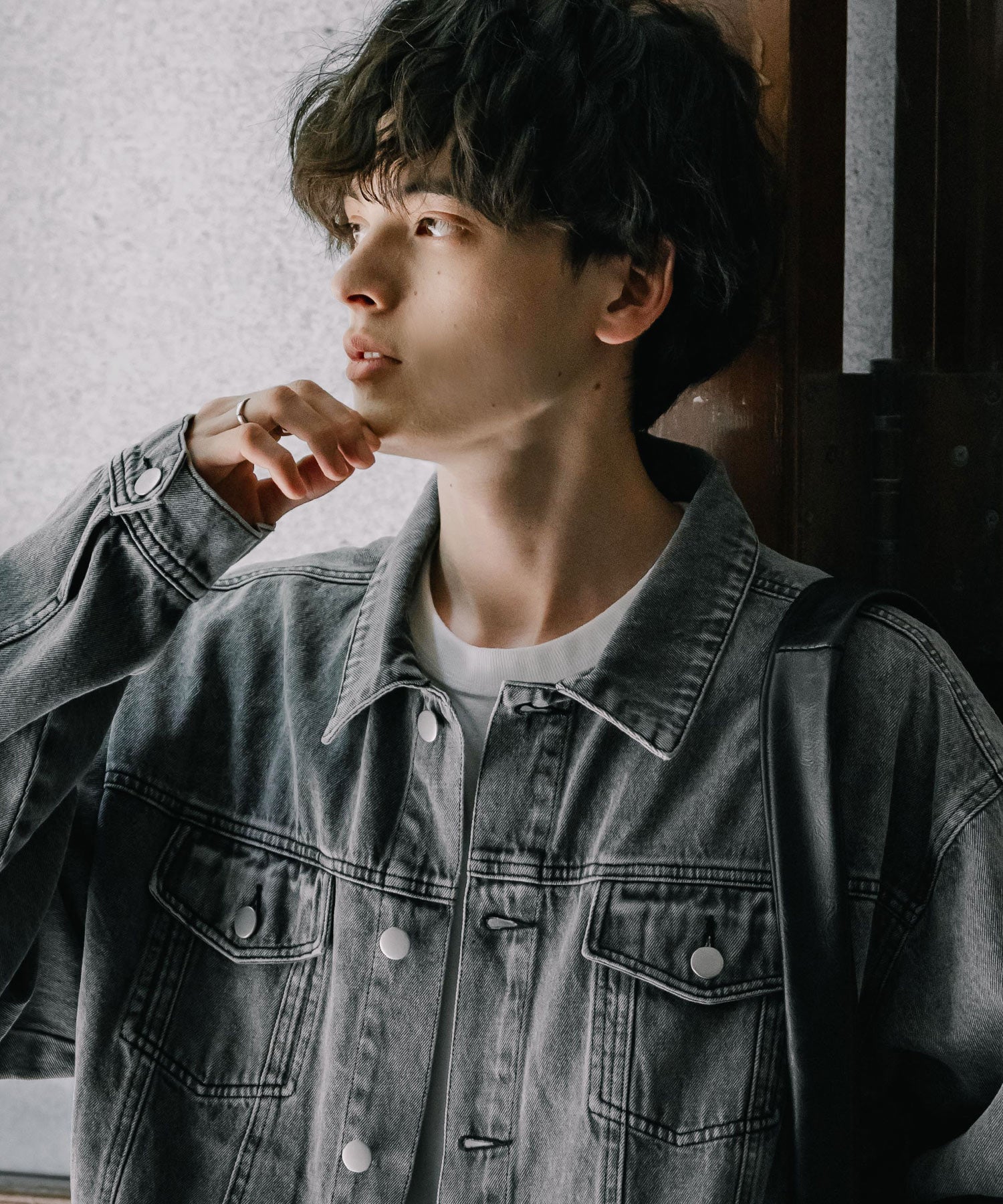ロッキーモンロー Rocky Monroe デニムジャケット Gジャン 3rdタイプ メンズ ライトアウター オーバーサイズ ケミカルウォッシュ ヴィンテージ カジュアル セットアップ可能 14590 （オフ） オフ