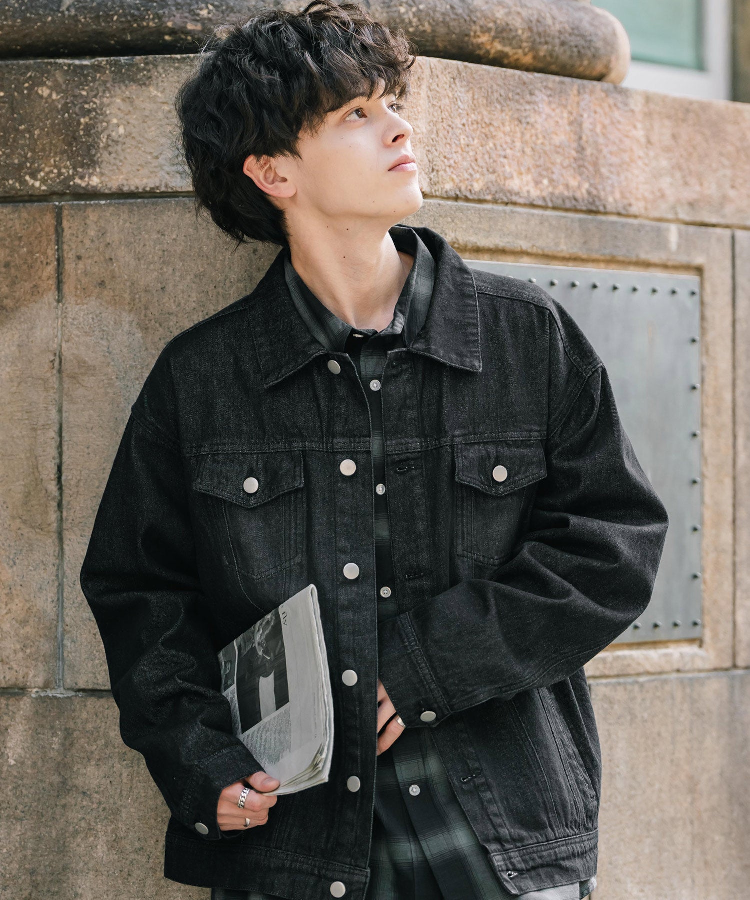 ロッキーモンロー Rocky Monroe デニムジャケット Gジャン 3rdタイプ メンズ ライトアウター オーバーサイズ ケミカルウォッシュ ヴィンテージ カジュアル セットアップ可能 14590 （オフ） オフ