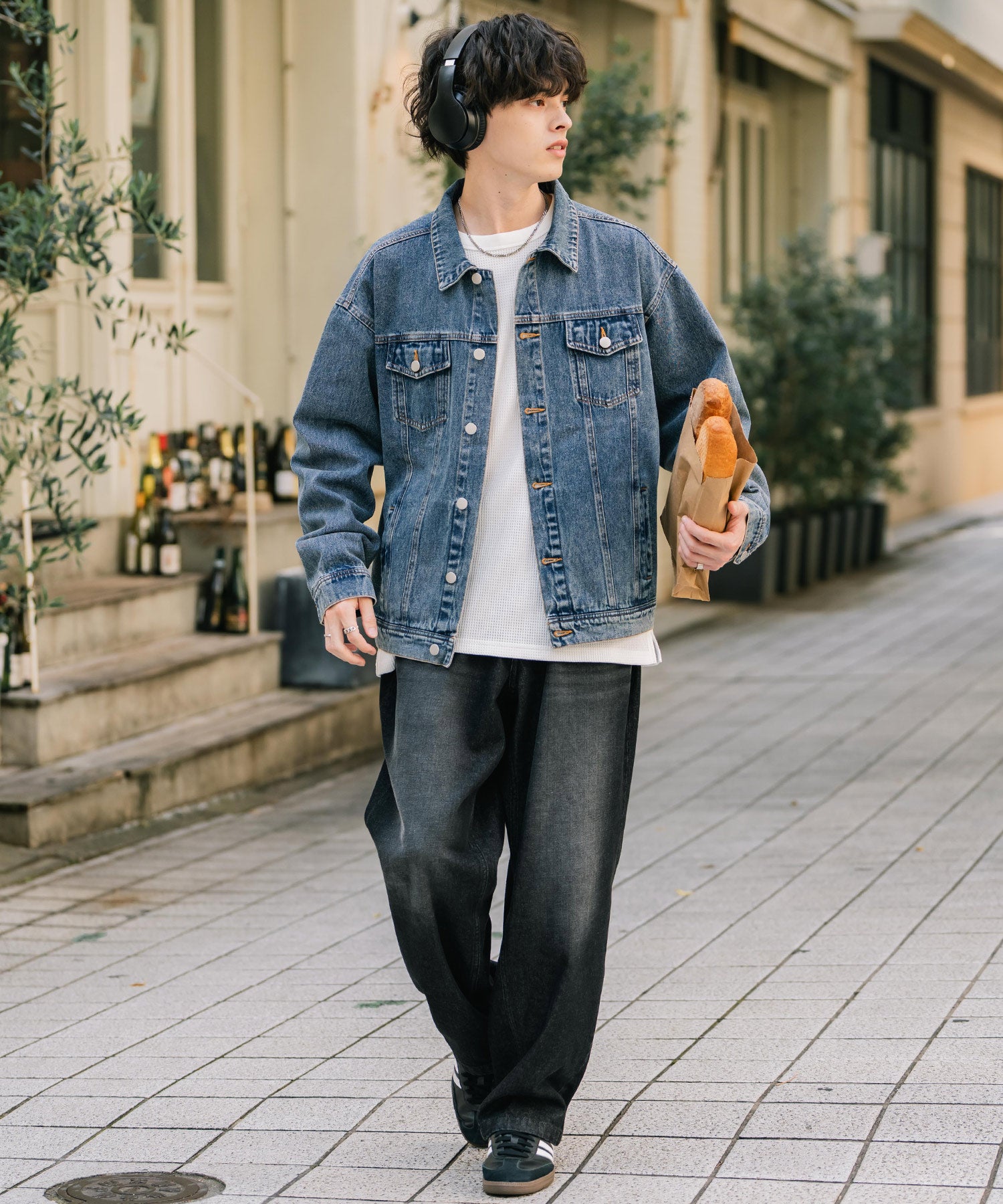 ロッキーモンロー Rocky Monroe デニムジャケット Gジャン 3rdタイプ メンズ ライトアウター オーバーサイズ ケミカルウォッシュ ヴィンテージ カジュアル セットアップ可能 14590 （オフ） オフ