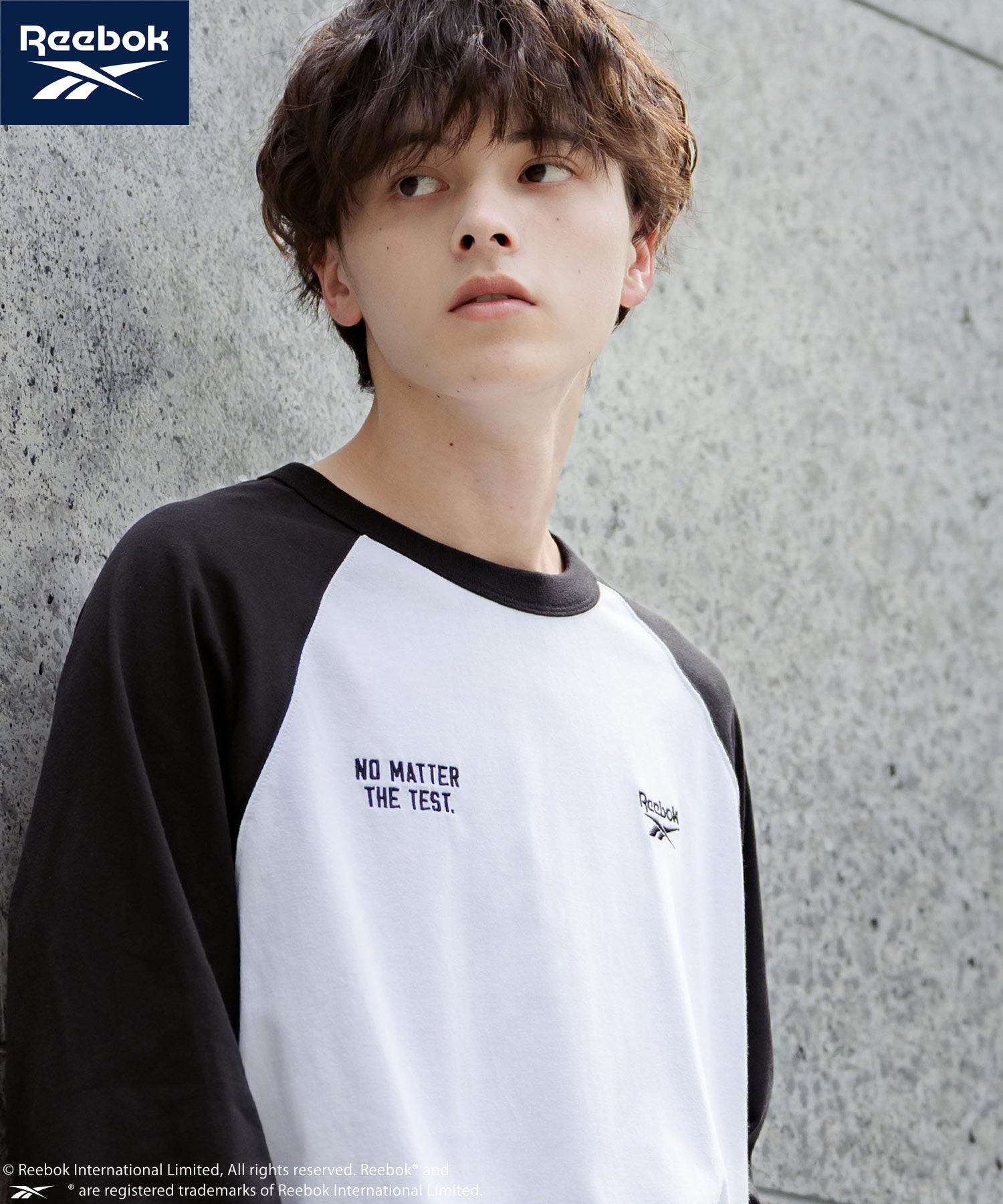 ロッキーモンロー Rocky Monroe Reebok リーボック Tシャツ 長袖 メンズ カットソー オーバーサイズ ラグラン ロゴ刺繍 シンプル カジュアル ストリート スポーティー 14835 （ブラック） ブラック