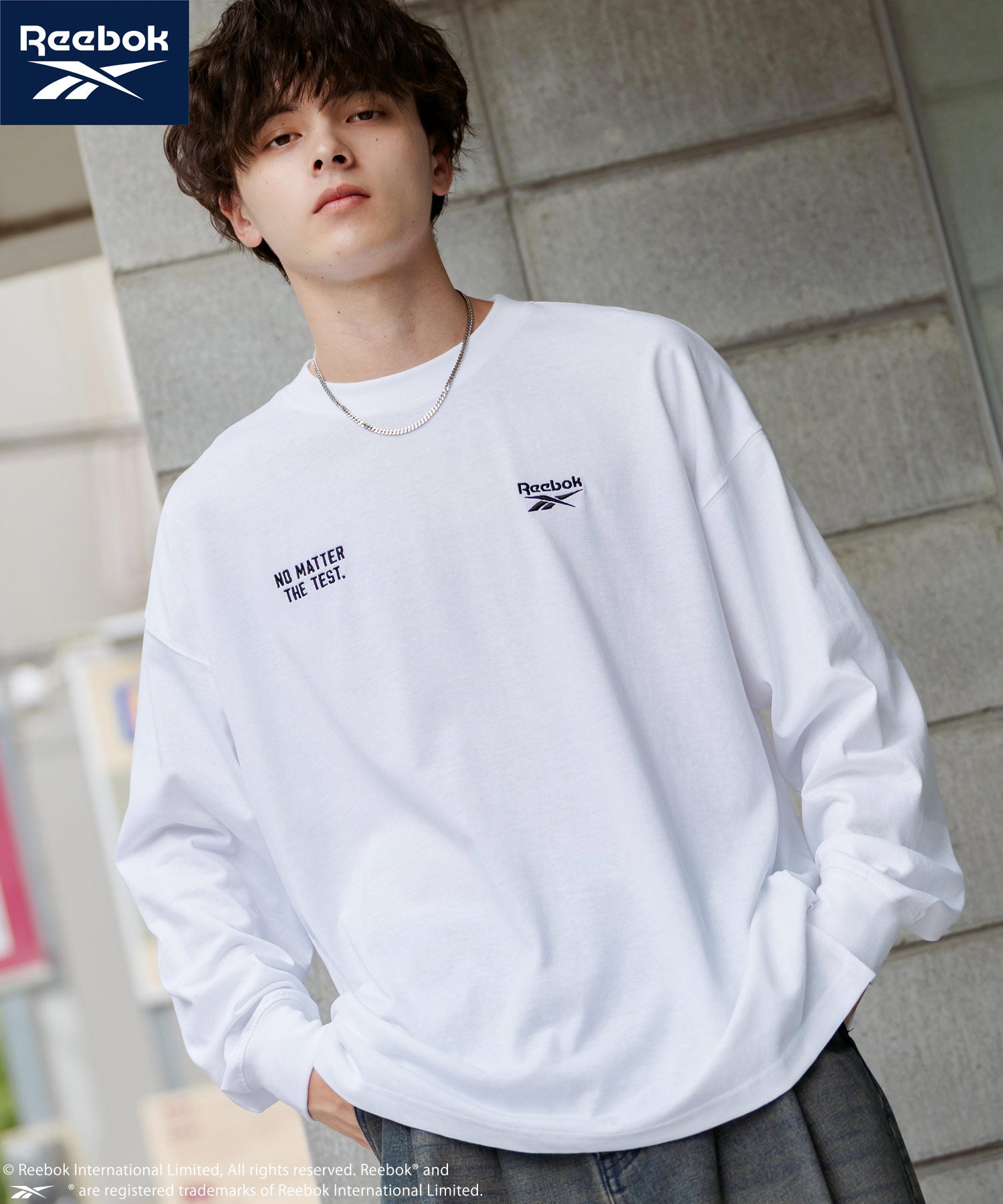 ロッキーモンロー Rocky Monroe Reebok リーボック Tシャツ 長袖 メンズ カットソー オーバーサイズ ラグラン ロゴ刺繍 シンプル カジュアル ストリート スポーティー 14835 （ブラック） ブラック