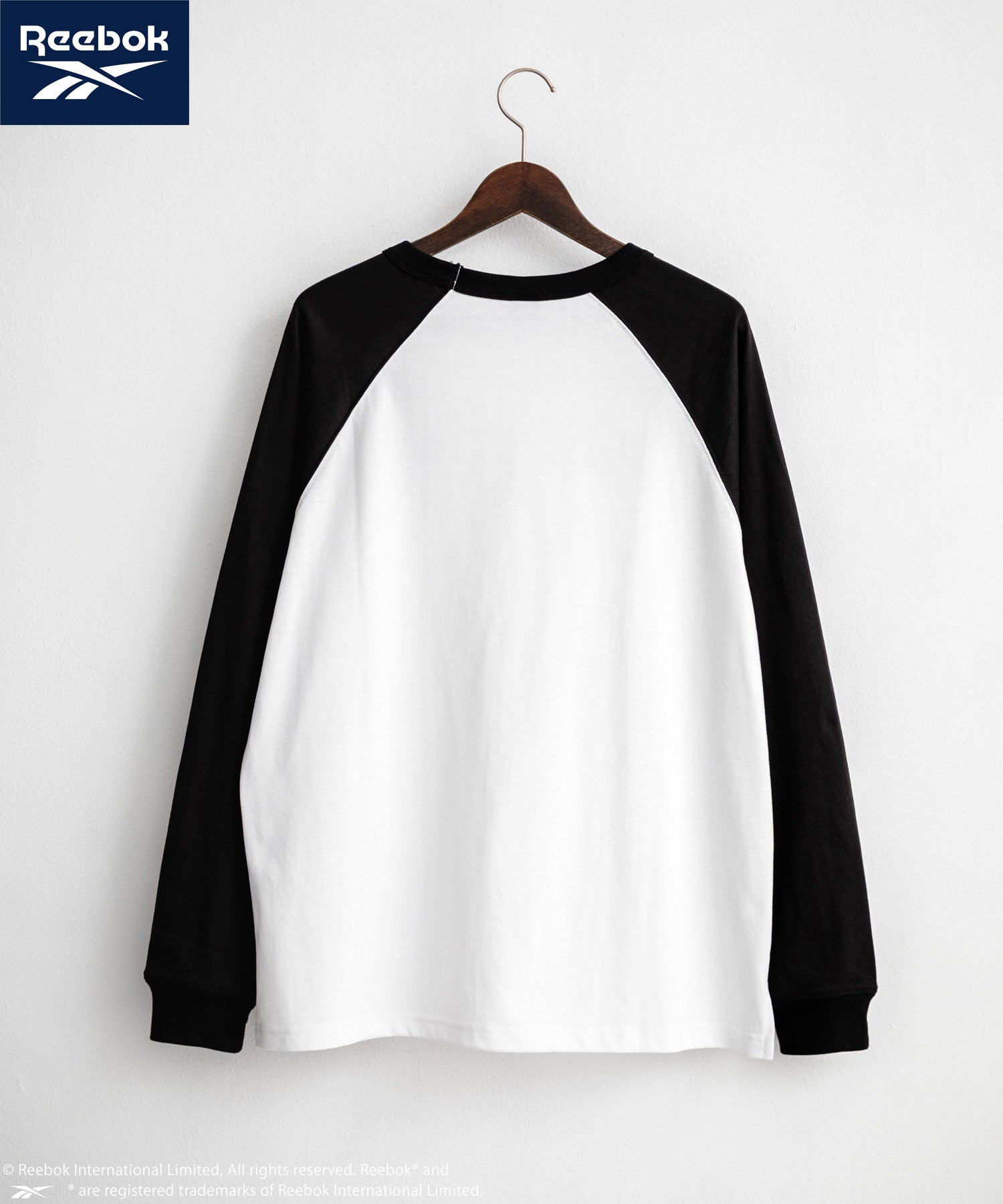 ロッキーモンロー Rocky Monroe Reebok リーボック Tシャツ 長袖 メンズ カットソー オーバーサイズ ラグラン ロゴ刺繍 シンプル カジュアル ストリート スポーティー 14835 （ブラック） ブラック