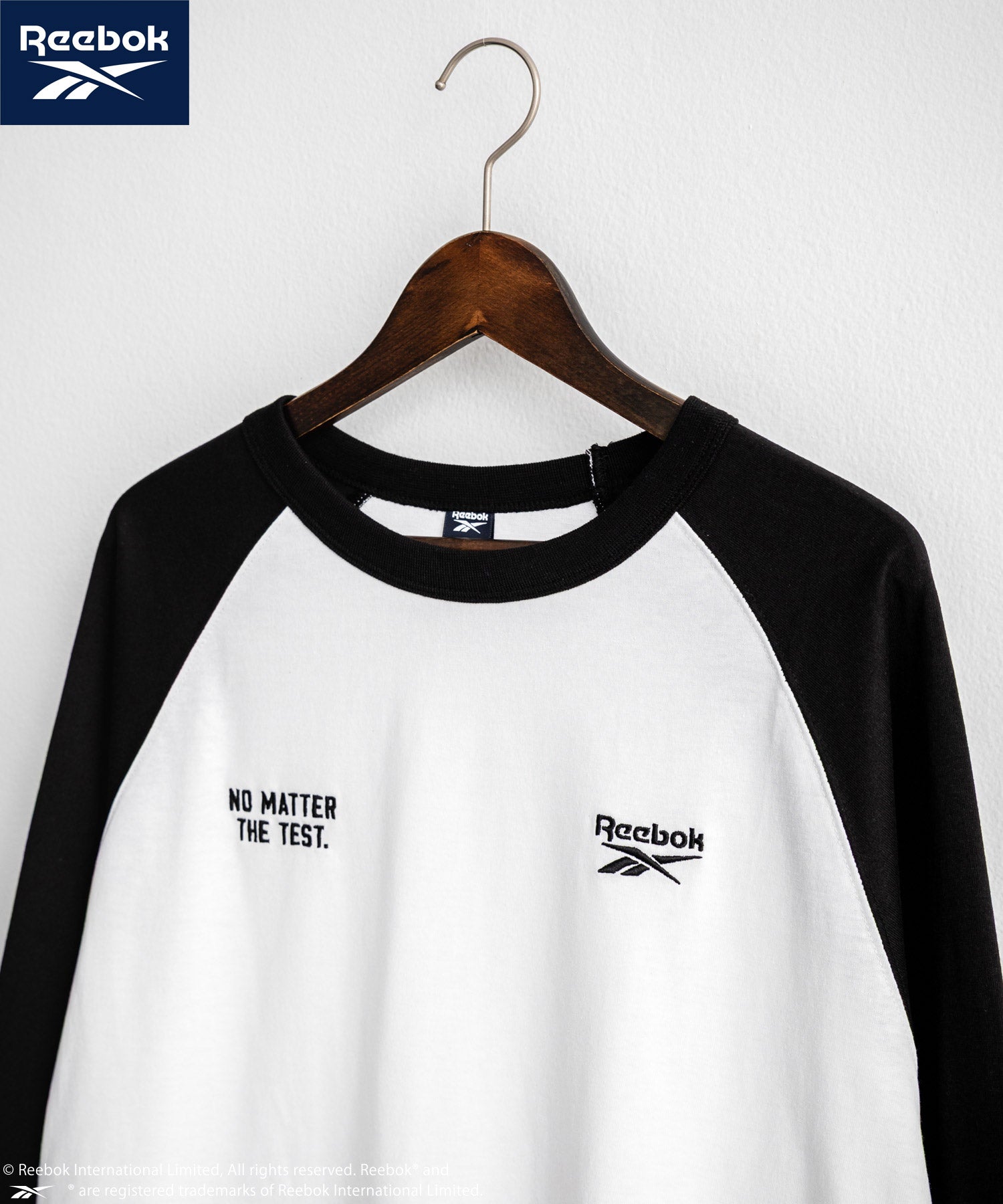 ロッキーモンロー Rocky Monroe Reebok リーボック Tシャツ 長袖 メンズ カットソー オーバーサイズ ラグラン ロゴ刺繍 シンプル カジュアル ストリート スポーティー 14835 （ブラック） ブラック