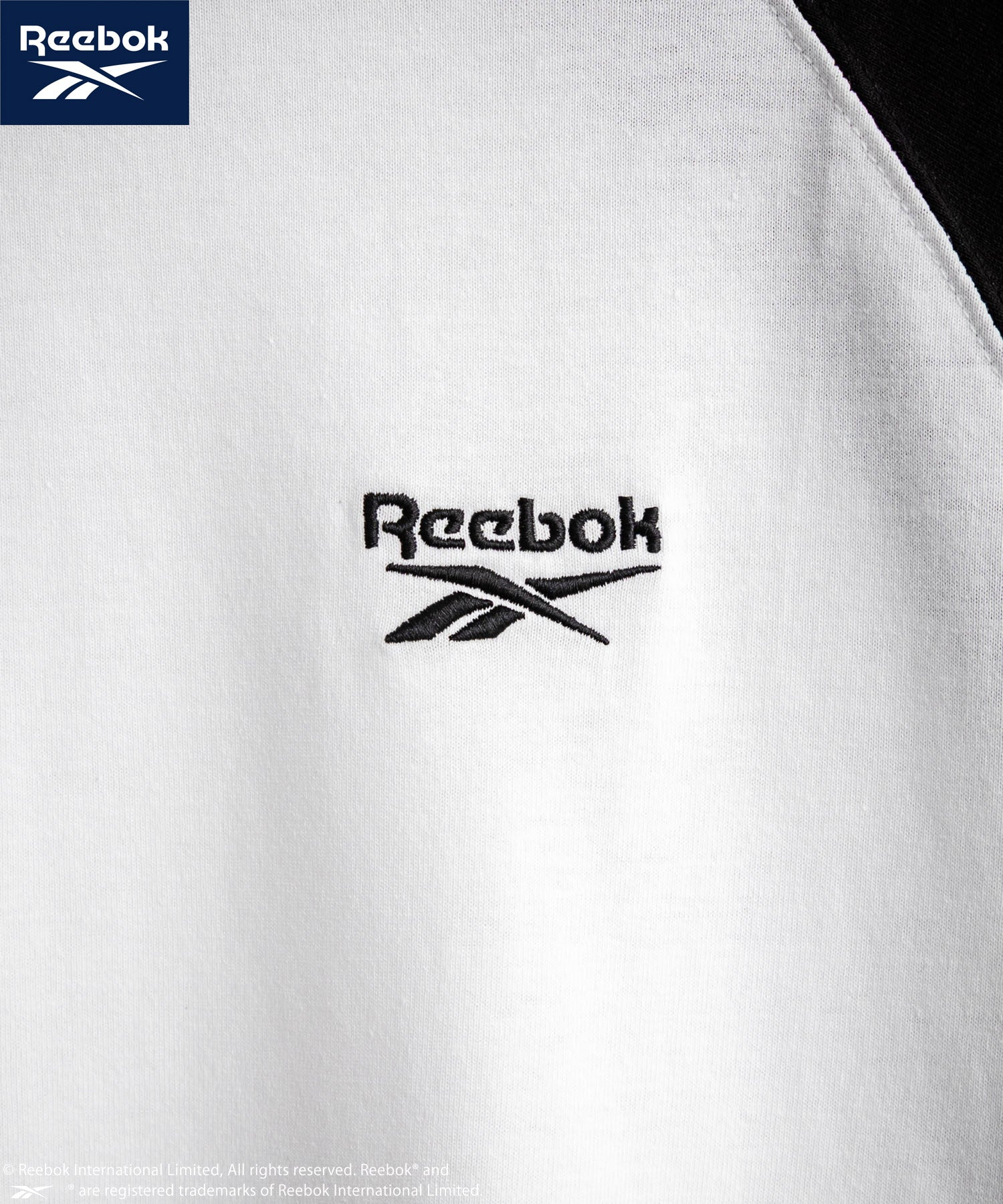 ロッキーモンロー Rocky Monroe Reebok リーボック Tシャツ 長袖 メンズ カットソー オーバーサイズ ラグラン ロゴ刺繍 シンプル カジュアル ストリート スポーティー 14835 （ブラック） ブラック