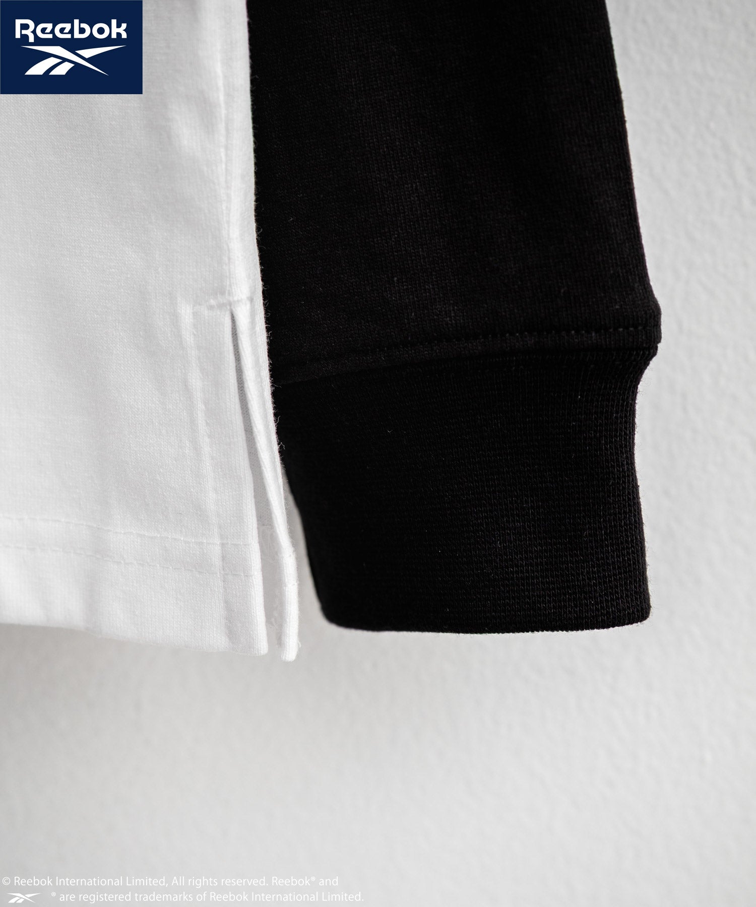 ロッキーモンロー Rocky Monroe Reebok リーボック Tシャツ 長袖 メンズ カットソー オーバーサイズ ラグラン ロゴ刺繍 シンプル カジュアル ストリート スポーティー 14835 （ブラック） ブラック