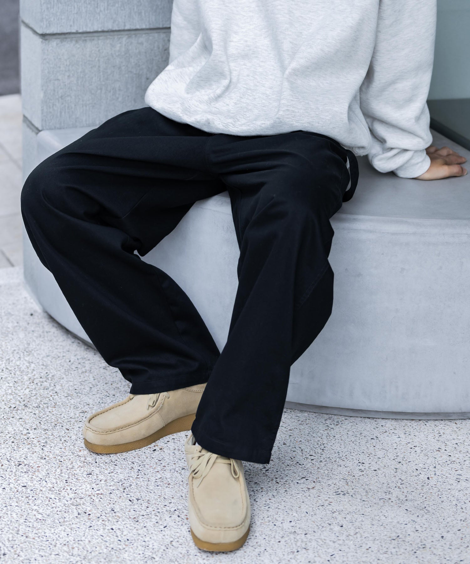 ロッキーモンロー Rocky Monroe KANGOL 別注 コラボ ペインターパンツ ワイドデニム ツイル メンズ テーパード リラックス ワンポイント ロゴ ケミカル ヴィンテージ 14631 （ワンウォッシュ） ワンウォッシュ