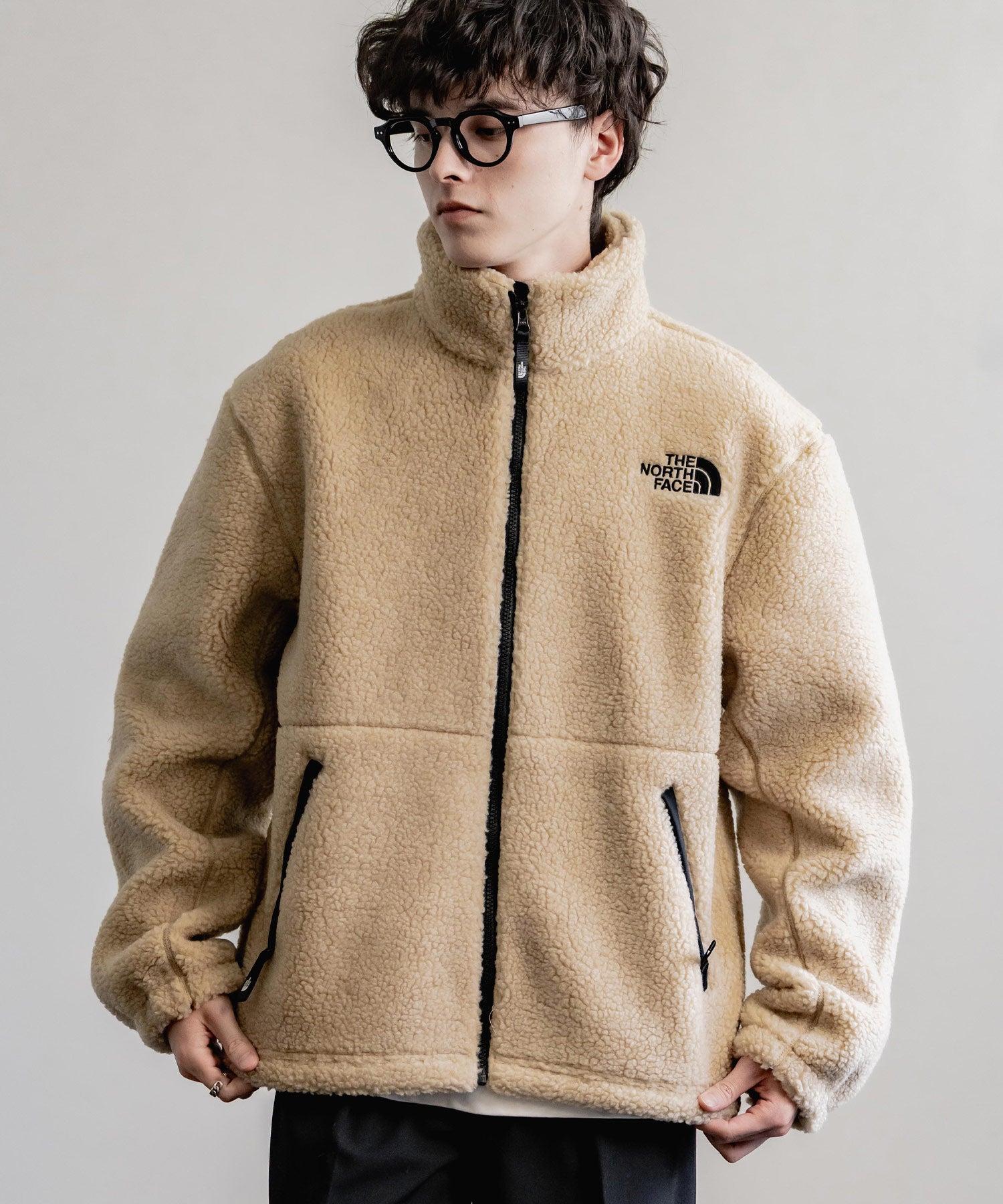 ロッキーモンロー Rocky Monroe THE NORTH FACE 韓国 WHITELABEL 日本未展開モデル SHERPAFLEECEJACKET1 ボアジャケットフリース ブルゾン 14659 （ブラック） ブラック