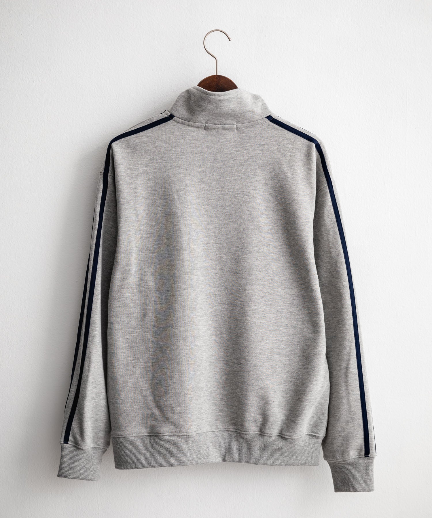 ロッキーモンロー Rocky Monroe スウェット トレーナー 長袖 ハーフジップ メンズ レディース 袖ライン ワッペン ロゴ刺繍 裏毛 スポーティー U.S. POLO ASSN.  14862 （12.オートミール） 12.オートミール