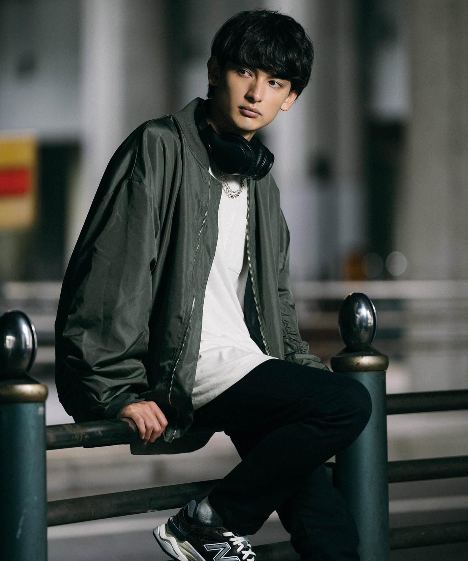 ロッキーモンロー Rocky Monroe MA-1 フライトジャケット ブルゾン メンズ レディース ライトアウター オーバーサイズ ビッグシルエット バルーンスリーブ  撥水 DEWSPO 14533 （カーキ） カーキ