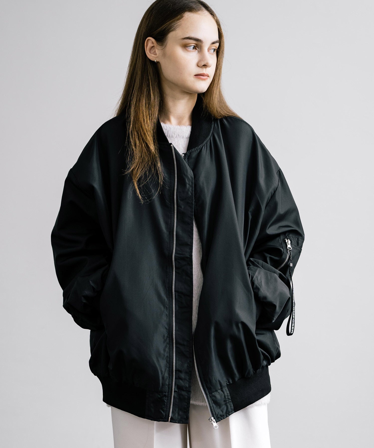 ロッキーモンロー Rocky Monroe MA-1 フライトジャケット ブルゾン メンズ レディース ライトアウター オーバーサイズ ビッグシルエット バルーンスリーブ  撥水 DEWSPO 14533 （カーキ） カーキ