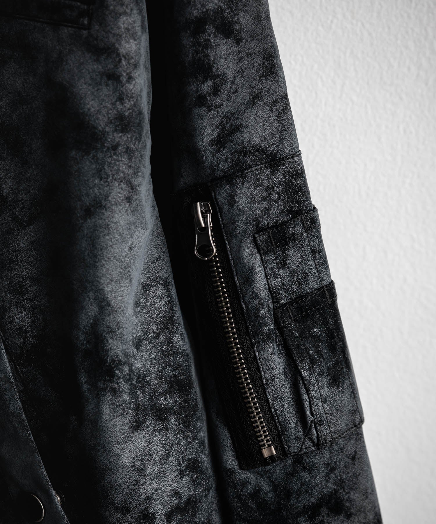 ロッキーモンロー Rocky Monroe ブルゾン フライトジャケット MA-1 メンズ レディース ライダース アウター ミリタリー 合成皮革 PU オーバーサイズ ヴィンテージ 古着 14685 （ブラック） ブラック