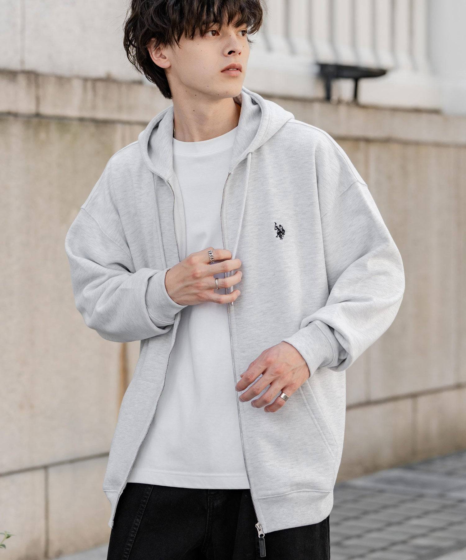 Rocky Monroe Full-Zip Hoodie with Fleece Lining Long Sleeve Men Women