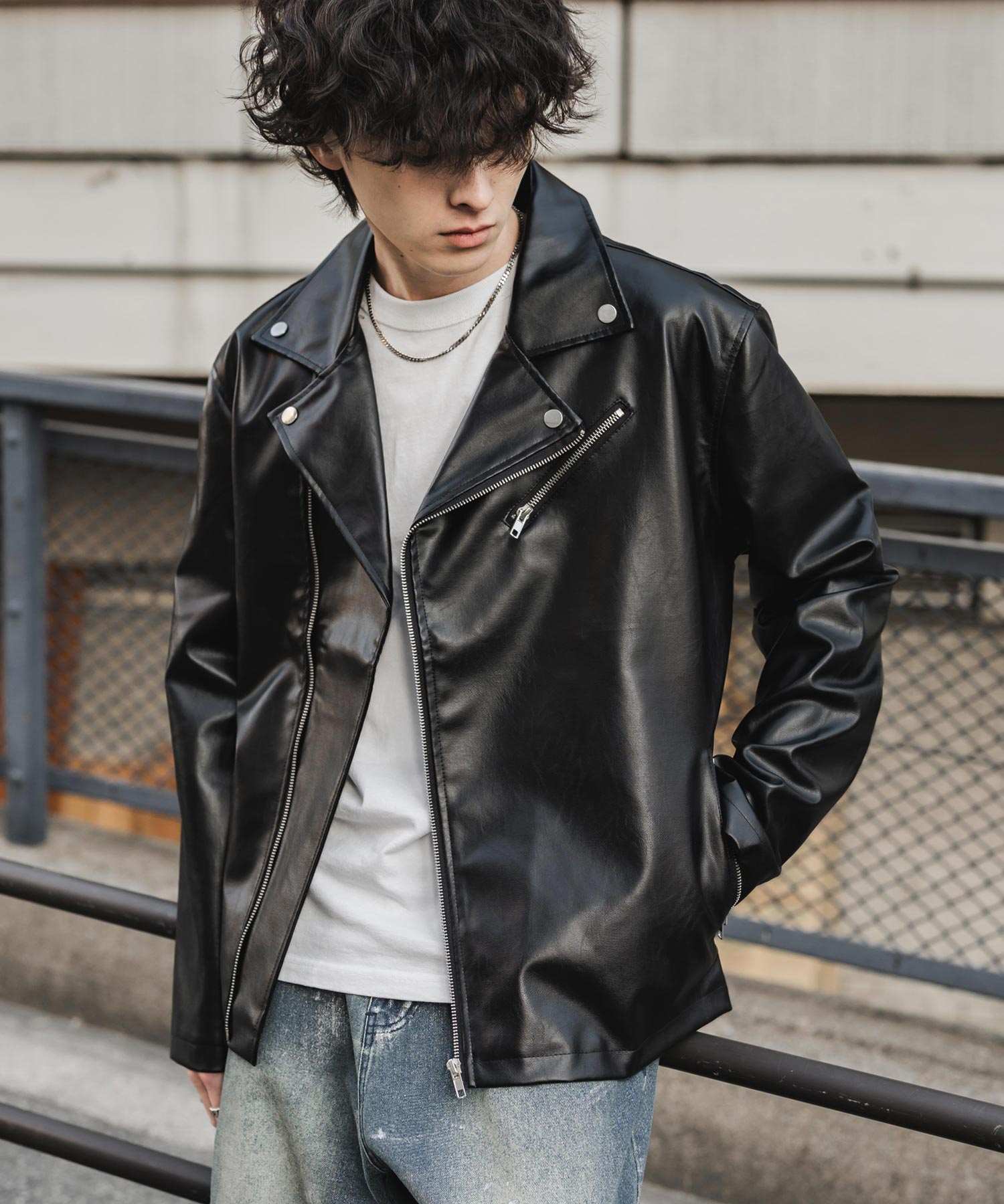 Rocky Monroe Leather Jacket Double Riders Men Women Outer Blouson Jump