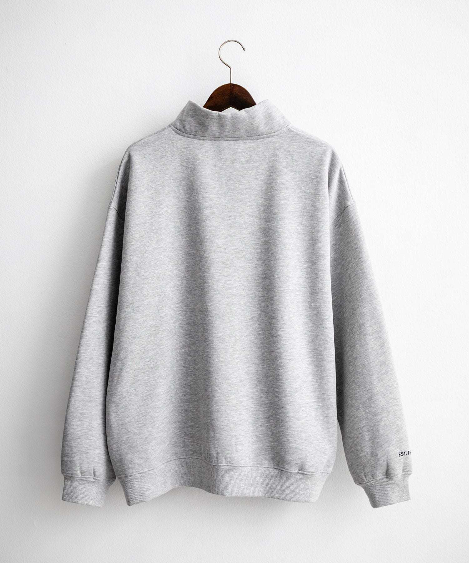 ロッキーモンロー Rocky Monroe UMBRO アンブロ スウェット 裏起毛 長袖 メンズ レディース トレーナー ハーフジップ プルオーバー オーバーサイズ ロゴ刺繍 別注コラボ 14942 （杢グレー） 杢グレー