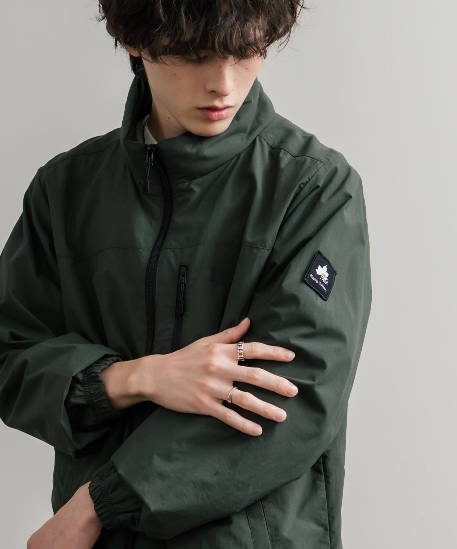 ロッキーモンロー Rocky Monroe ナイロンジャケット 裏タフタ ブルゾン メンズ レディース ライトアウター 撥水 スタンドネック 切替 アウトドア LOGOS  ロゴス  14857 （7.ワイン） 7.ワイン