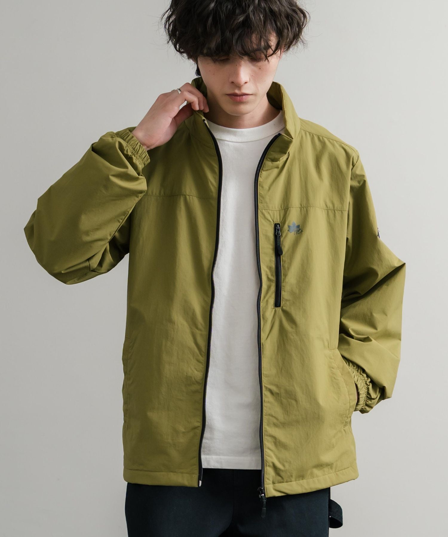 ロッキーモンロー Rocky Monroe ナイロンジャケット 裏タフタ ブルゾン メンズ レディース ライトアウター 撥水 スタンドネック 切替 アウトドア LOGOS  ロゴス  14857 （7.ワイン） 7.ワイン