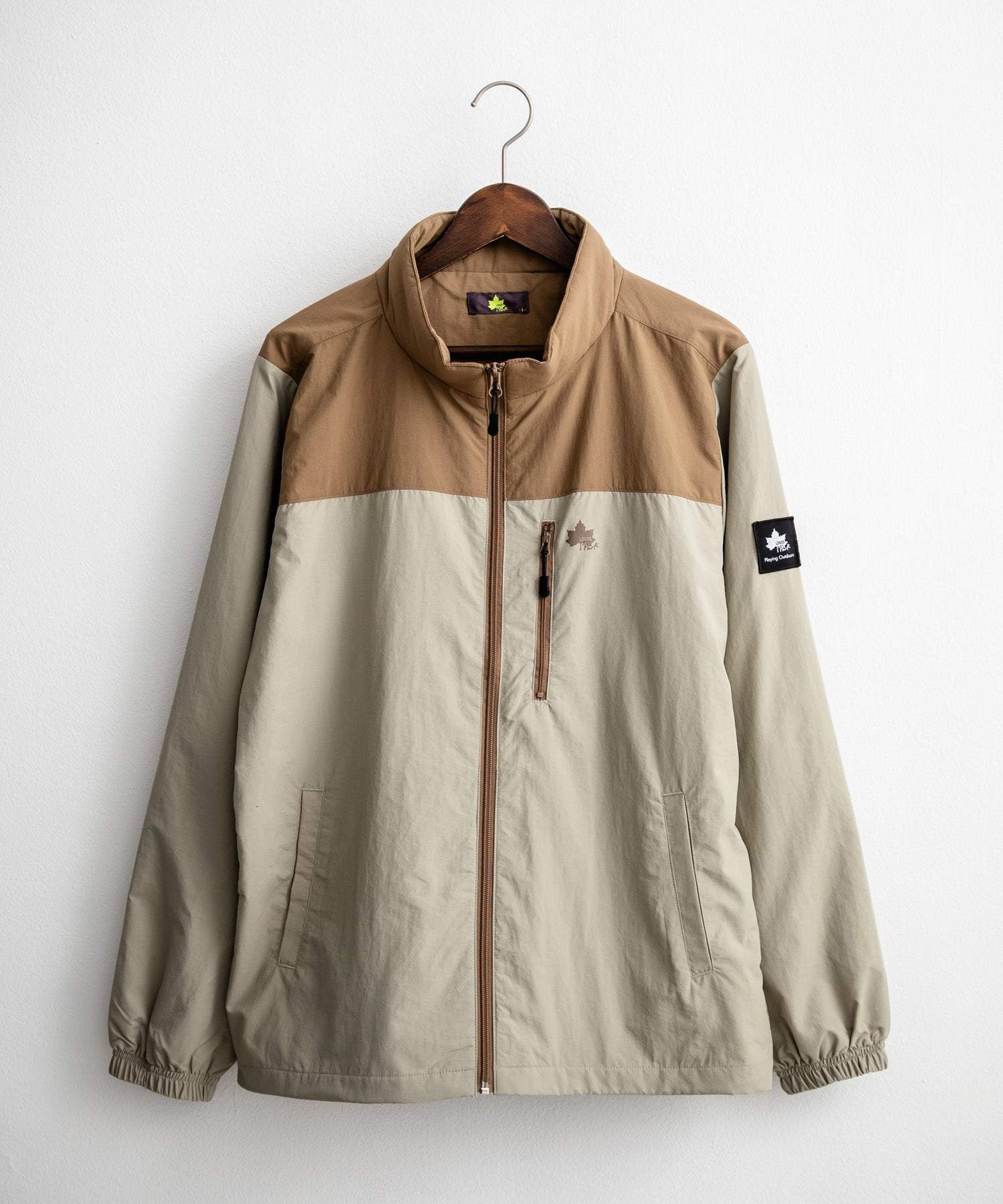 ロッキーモンロー Rocky Monroe ナイロンジャケット 裏タフタ ブルゾン メンズ レディース ライトアウター 撥水 スタンドネック 切替 アウトドア LOGOS  ロゴス  14857 （7.ワイン） 7.ワイン