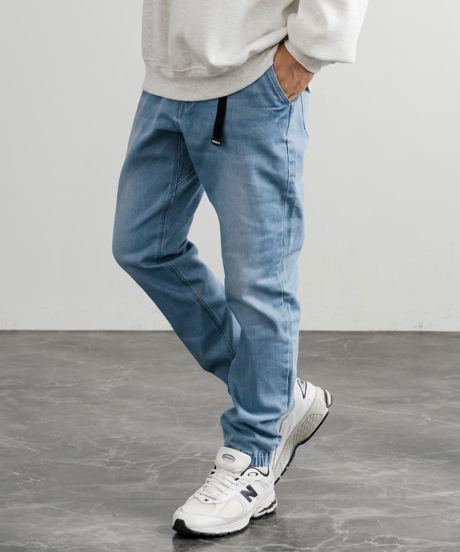 ロッキーモンロー Rocky Monroe ジョガーパンツ クライミング デニム メンズ テーパード イージー ストレッチ ガゼットクロッチ カジュアル KRIFF MAYER 2514002 14781 （73.ライトブルー） 73.ライトブルー