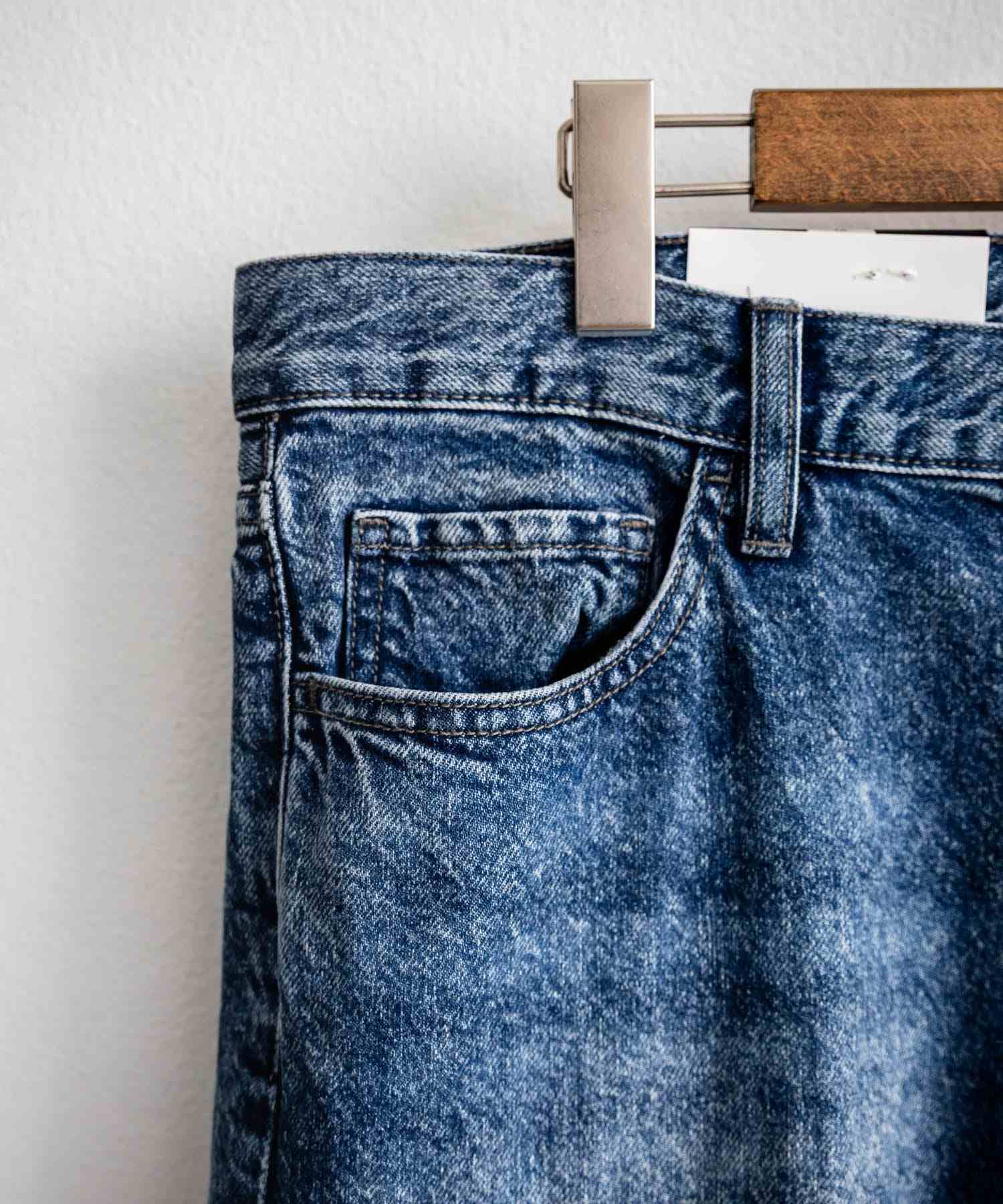 ロッキーモンロー Rocky Monroe ワイドパンツ デニム ジーンズ メンズ テーパード リラックス 5ポケット ヴィンテージ シンプル カジュアル ストリート ワーク 韓国 Hanes 15112 （71.ネイビー） 71.ネイビー