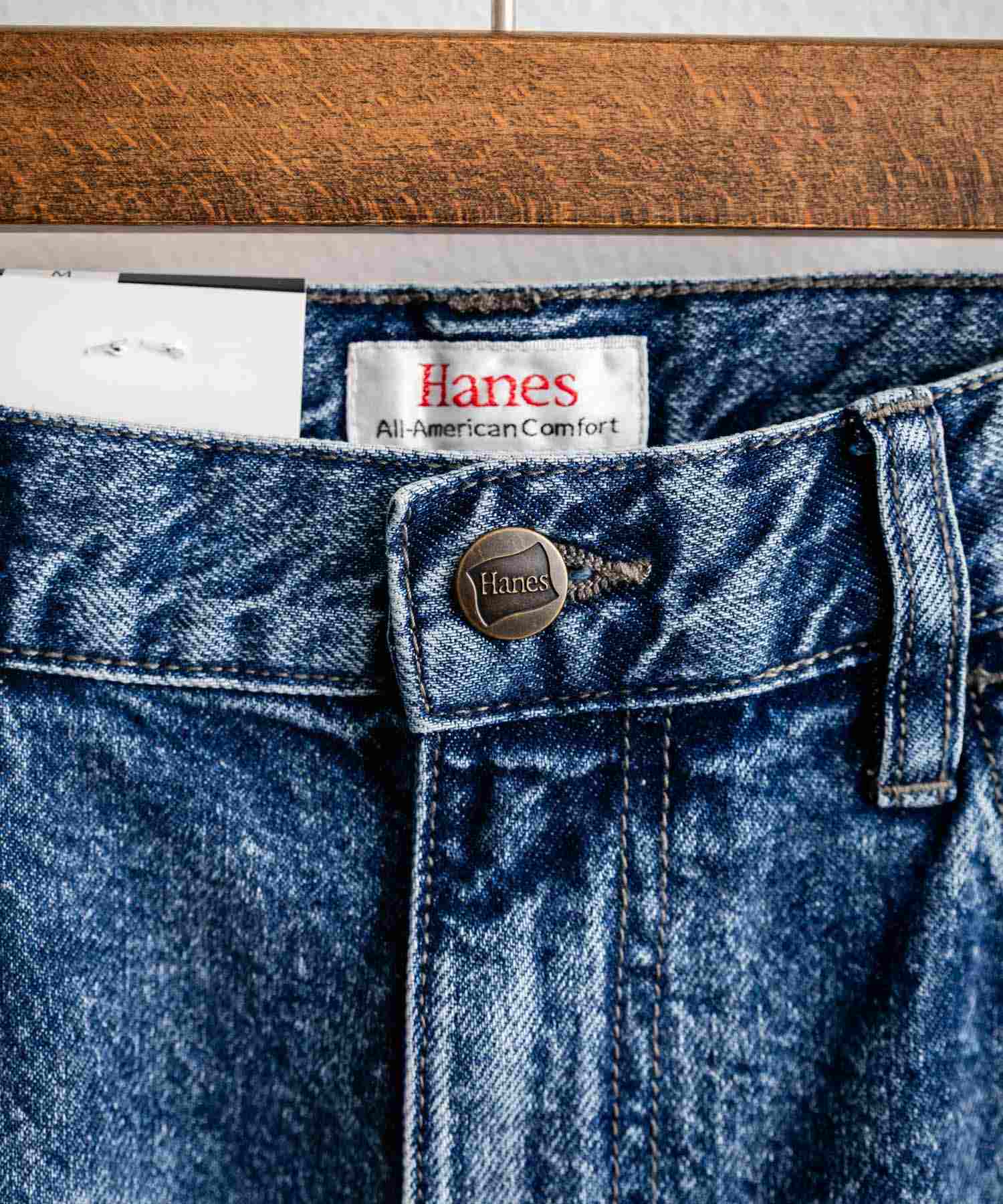 ロッキーモンロー Rocky Monroe ワイドパンツ デニム ジーンズ メンズ テーパード リラックス 5ポケット ヴィンテージ シンプル カジュアル ストリート ワーク 韓国 Hanes 15112 （71.ネイビー） 71.ネイビー